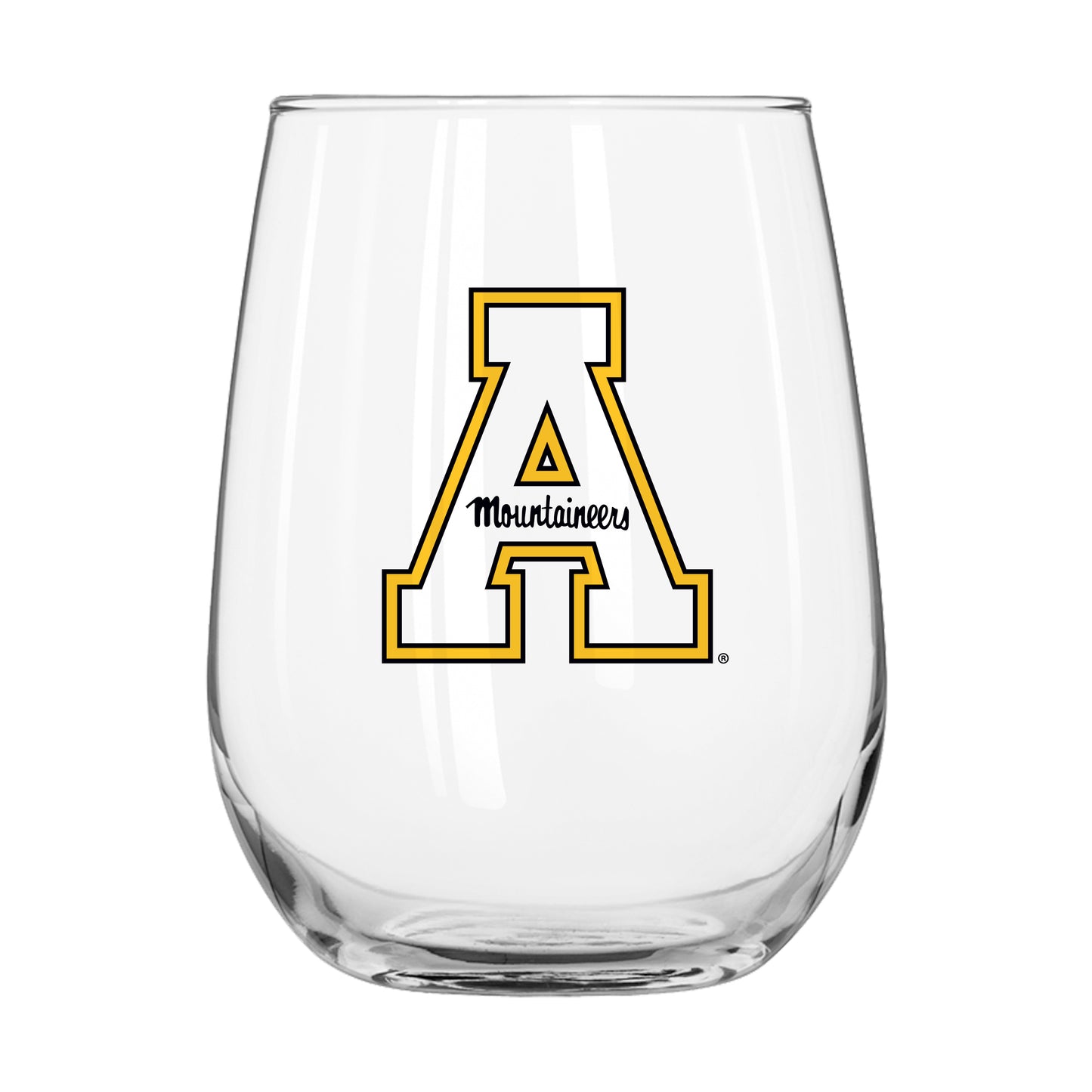 Appalachian State 16oz Flipside Glass Curved Beverage
