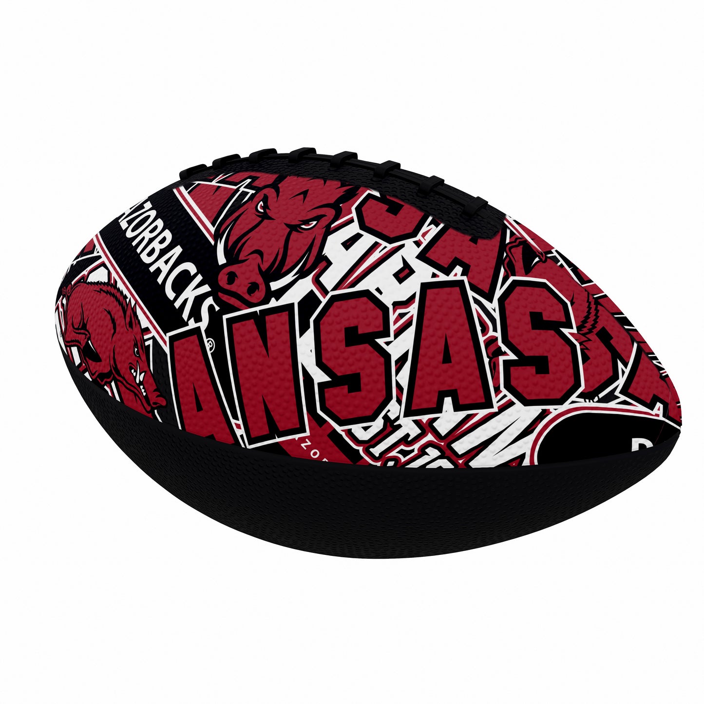 University of Arkansas Mini Abstract Size Rubber Footballl