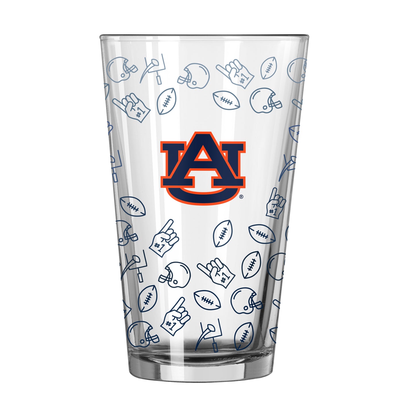Auburn 16oz Ombre Playmaker Pint Glass