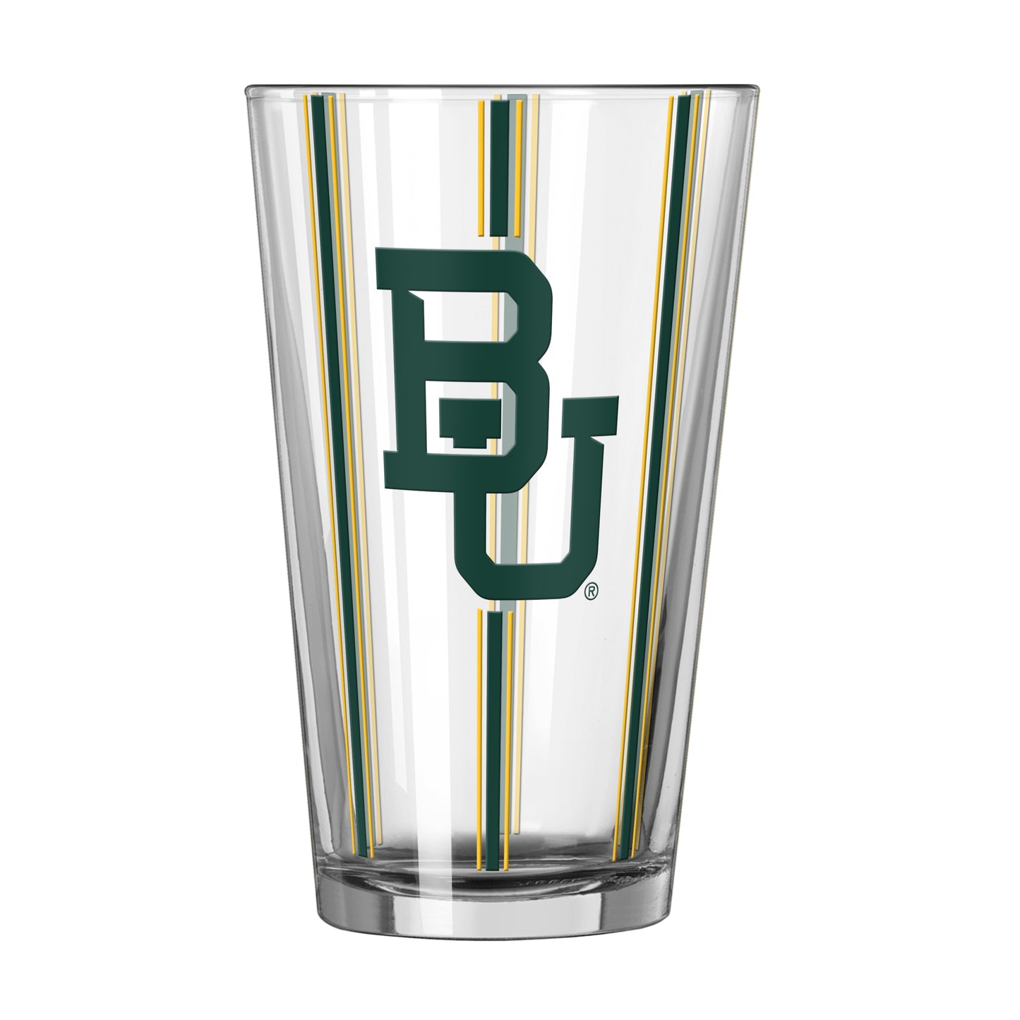 Baylor 16oz Thin Stripe Pint Glass