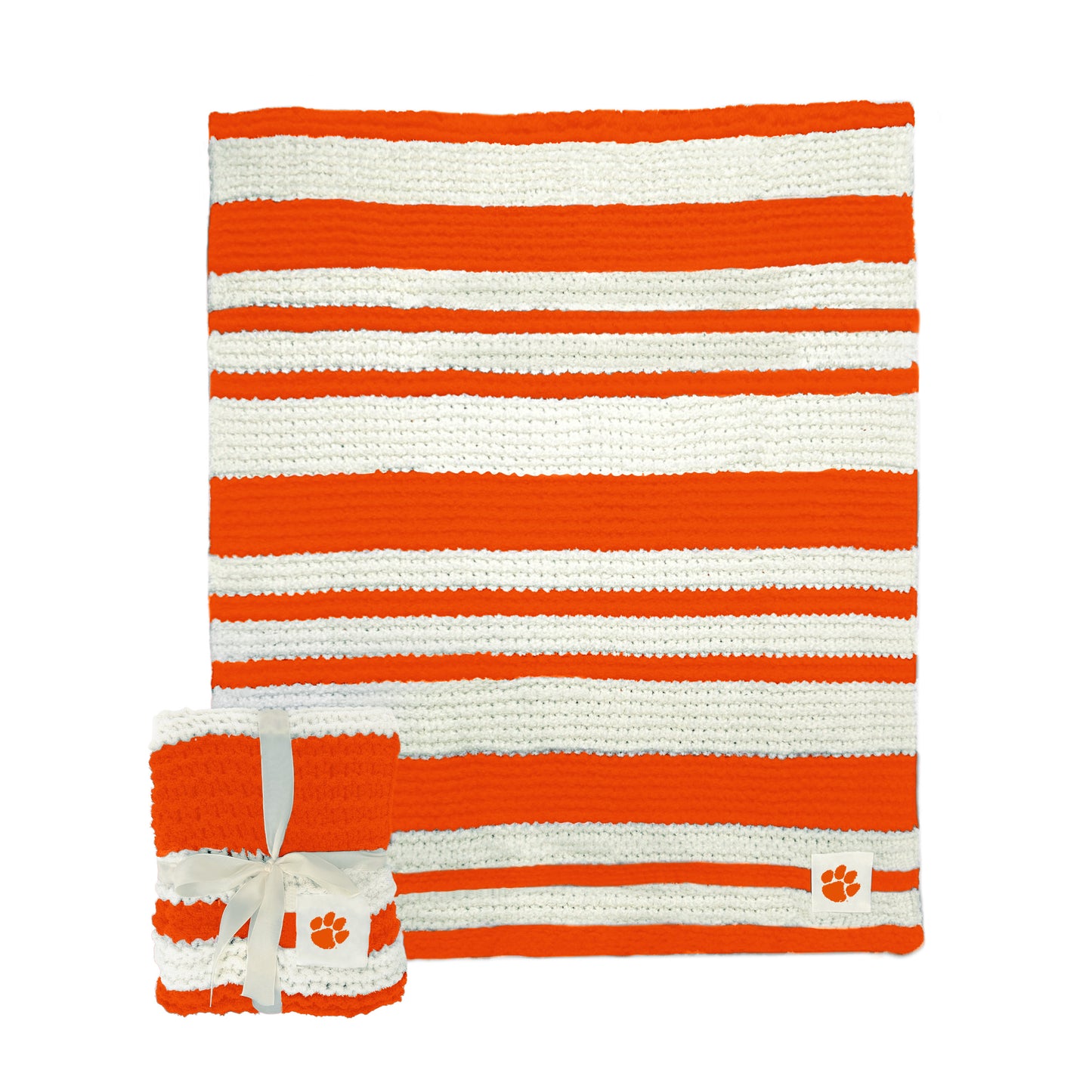 Clemson Cable Knit Throw 50x60