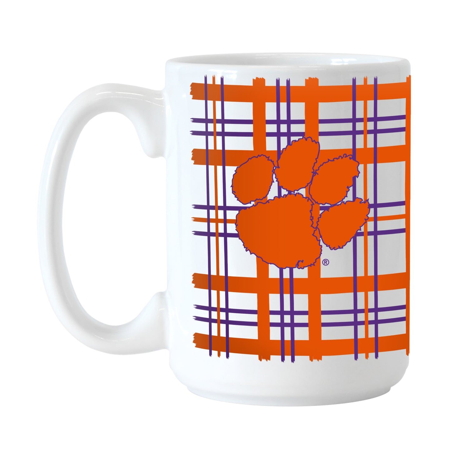 Clemson 15oz Plaid Sublimated Mug