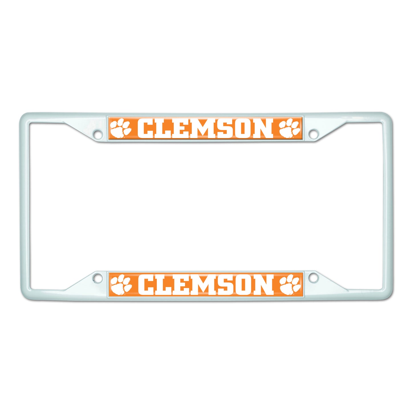Clemson University-White License Plate