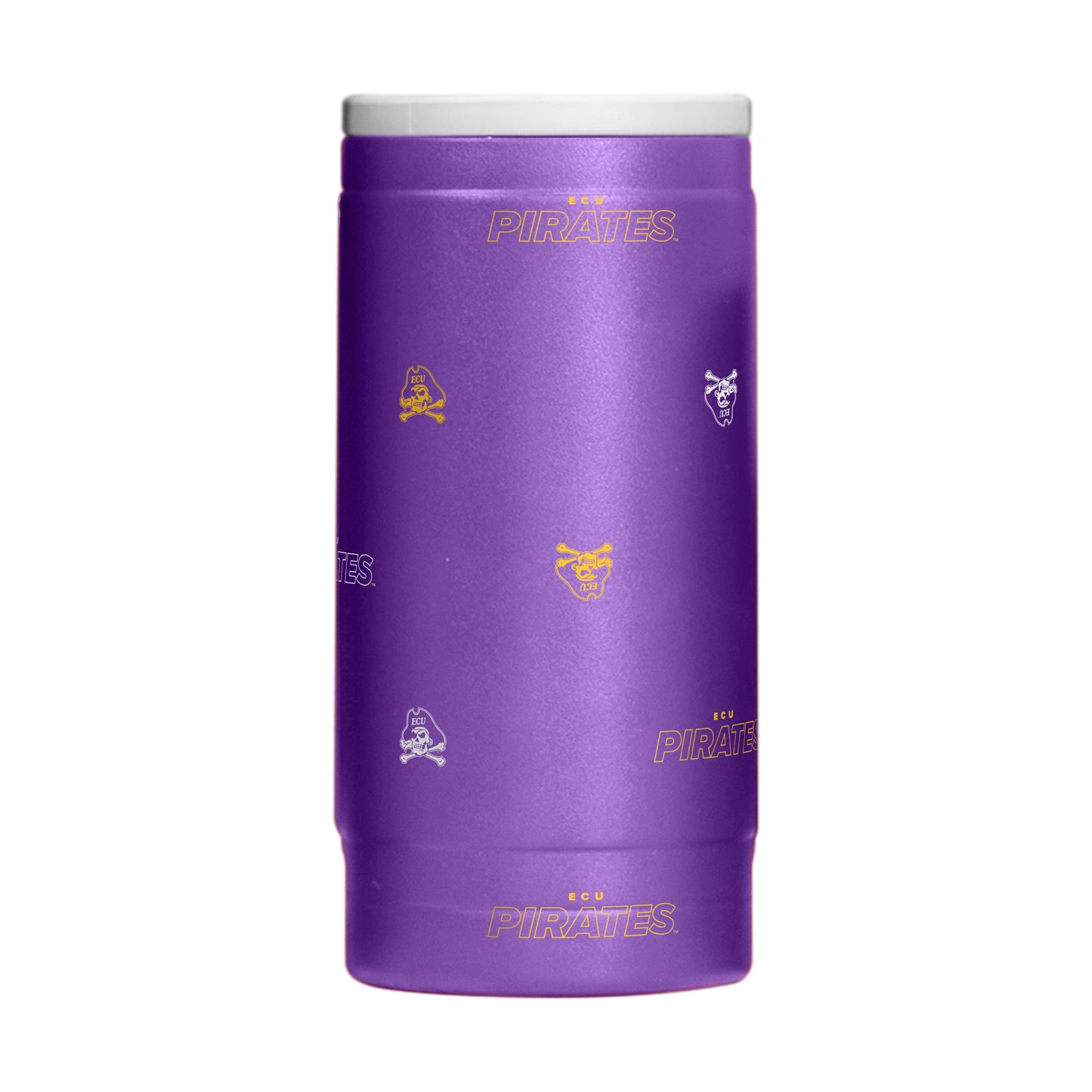 East Carolina 12oz Step And Repeat Powdercoat SlimCan Coolie