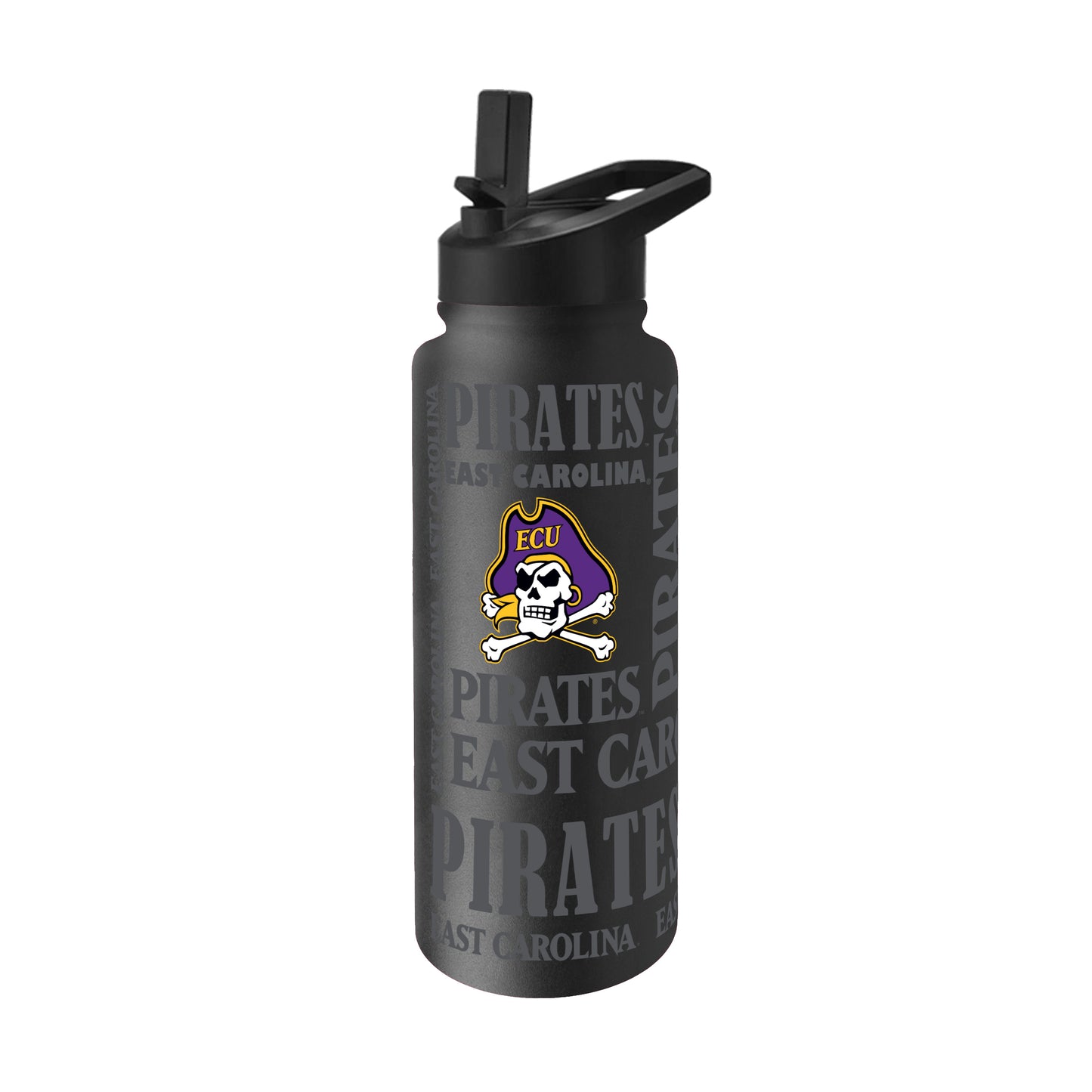 East Carolina 34oz Black Replay Quencher Bottle