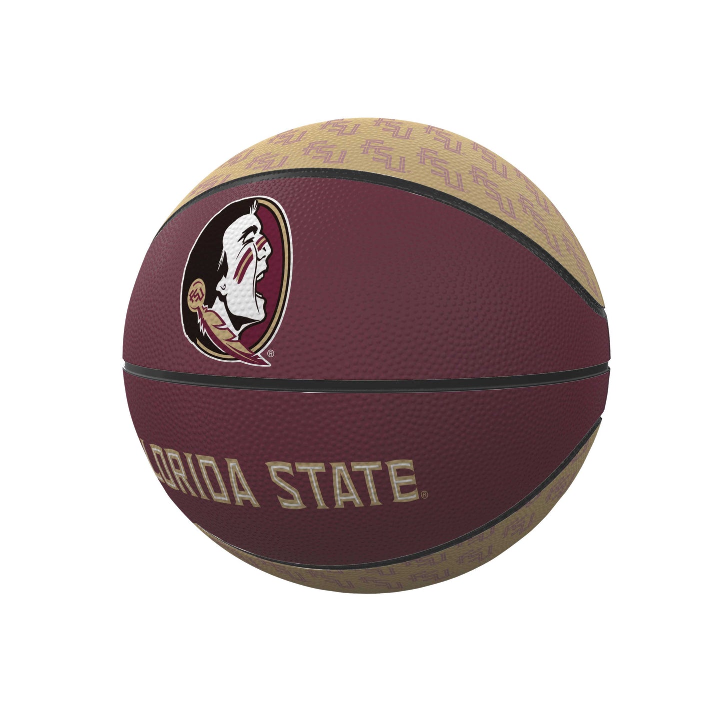 FL State Repeating Logo Mini-Size Rubber Basketball