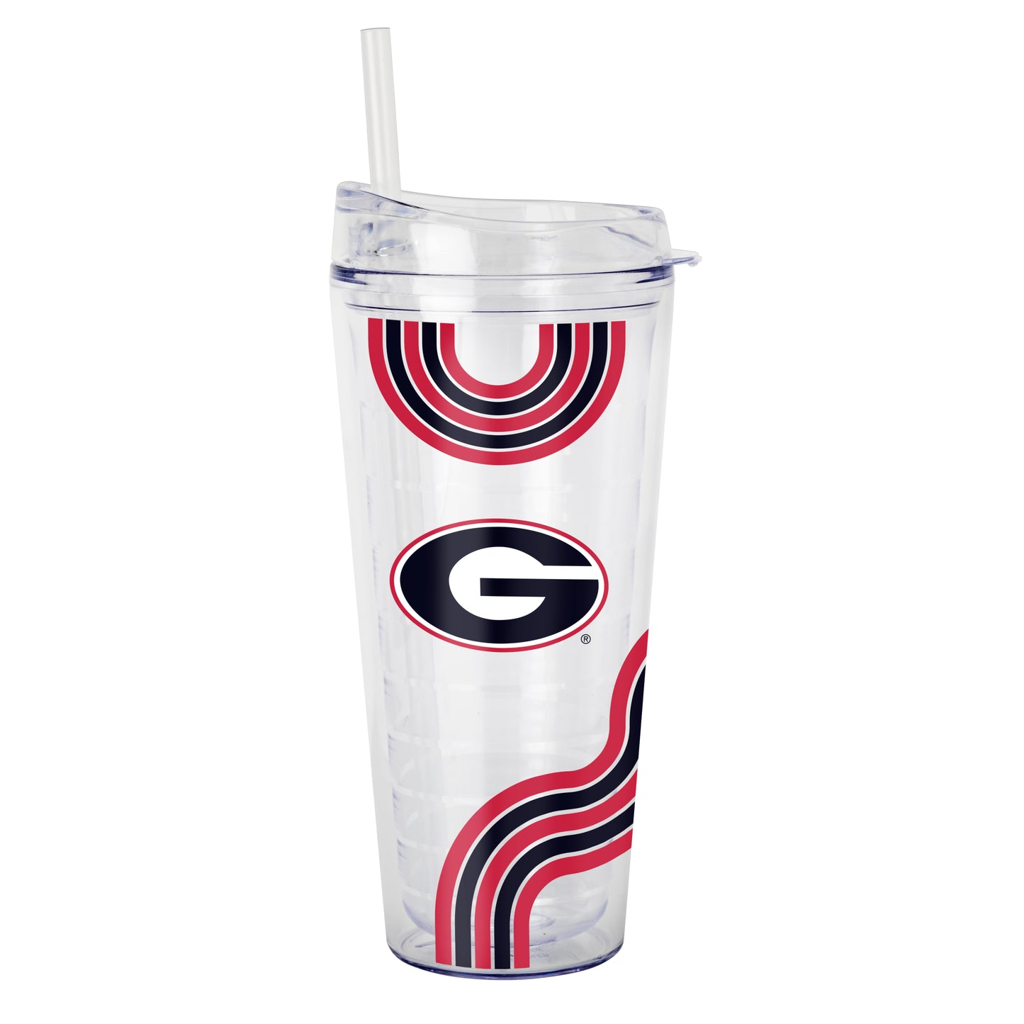 Georgia 22oz Waves Dbl Wall Clear Tumbler