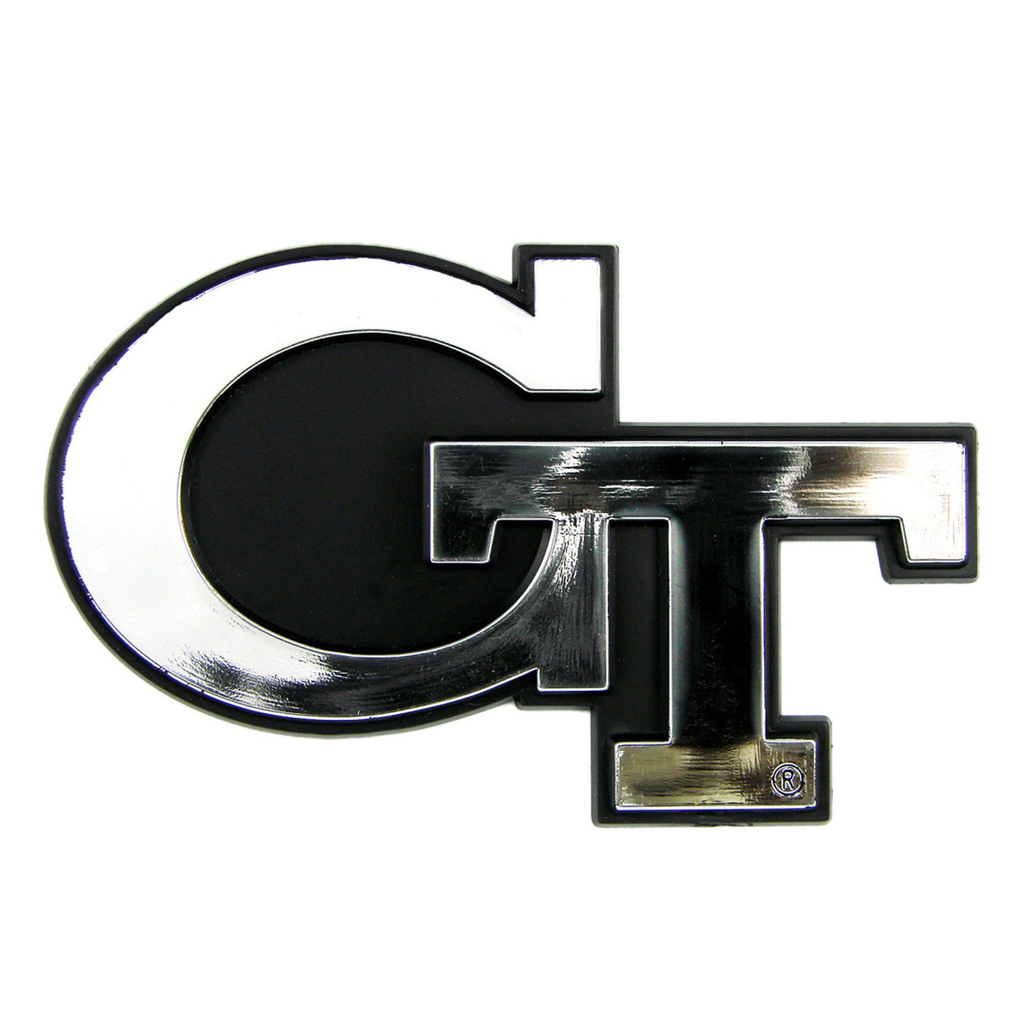 Georgia Tech Plastic Chrome Emblem