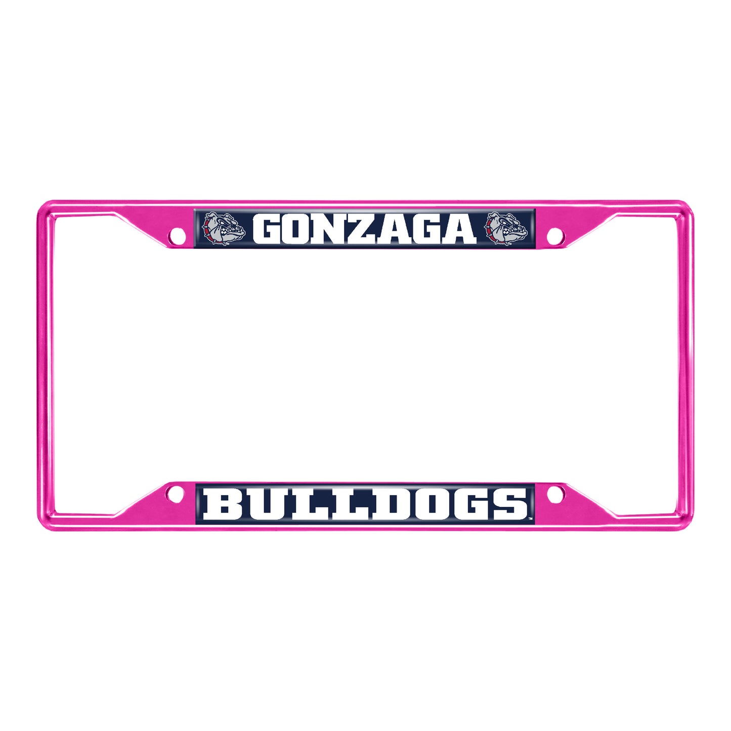 Gonzaga University Pink License Plate Frame