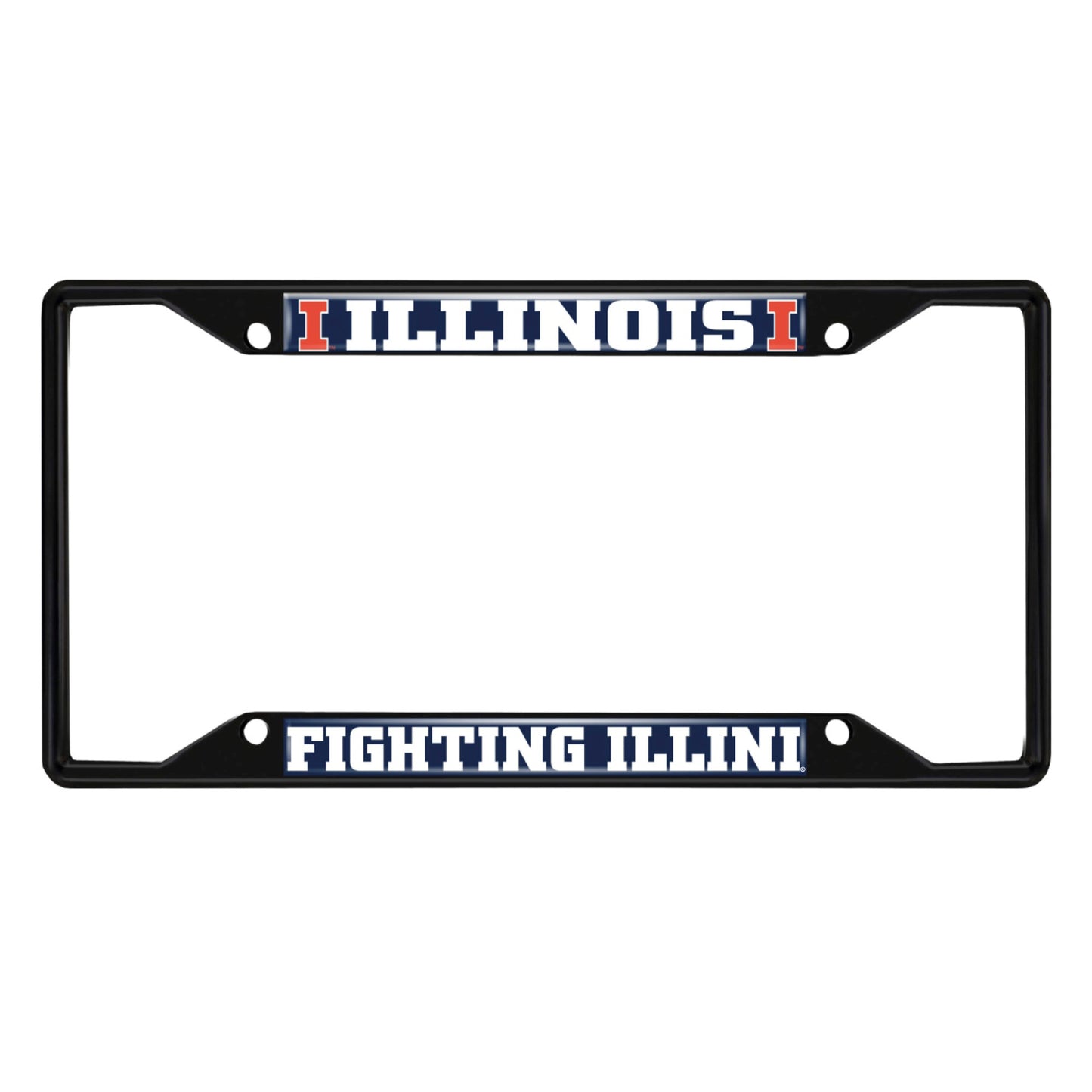 University of Illinois Black License Plate Frame