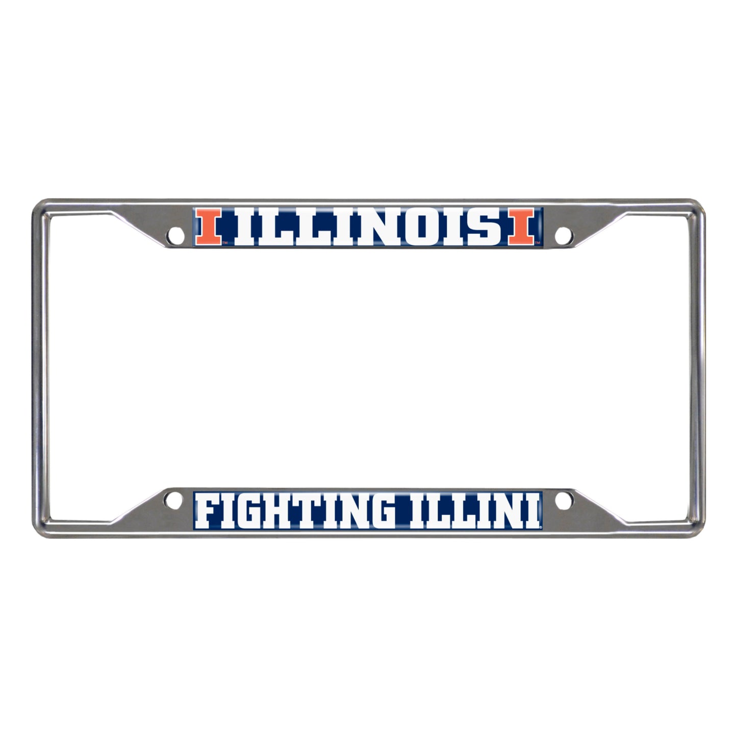 University of Illinois Chrome License Plate Frame