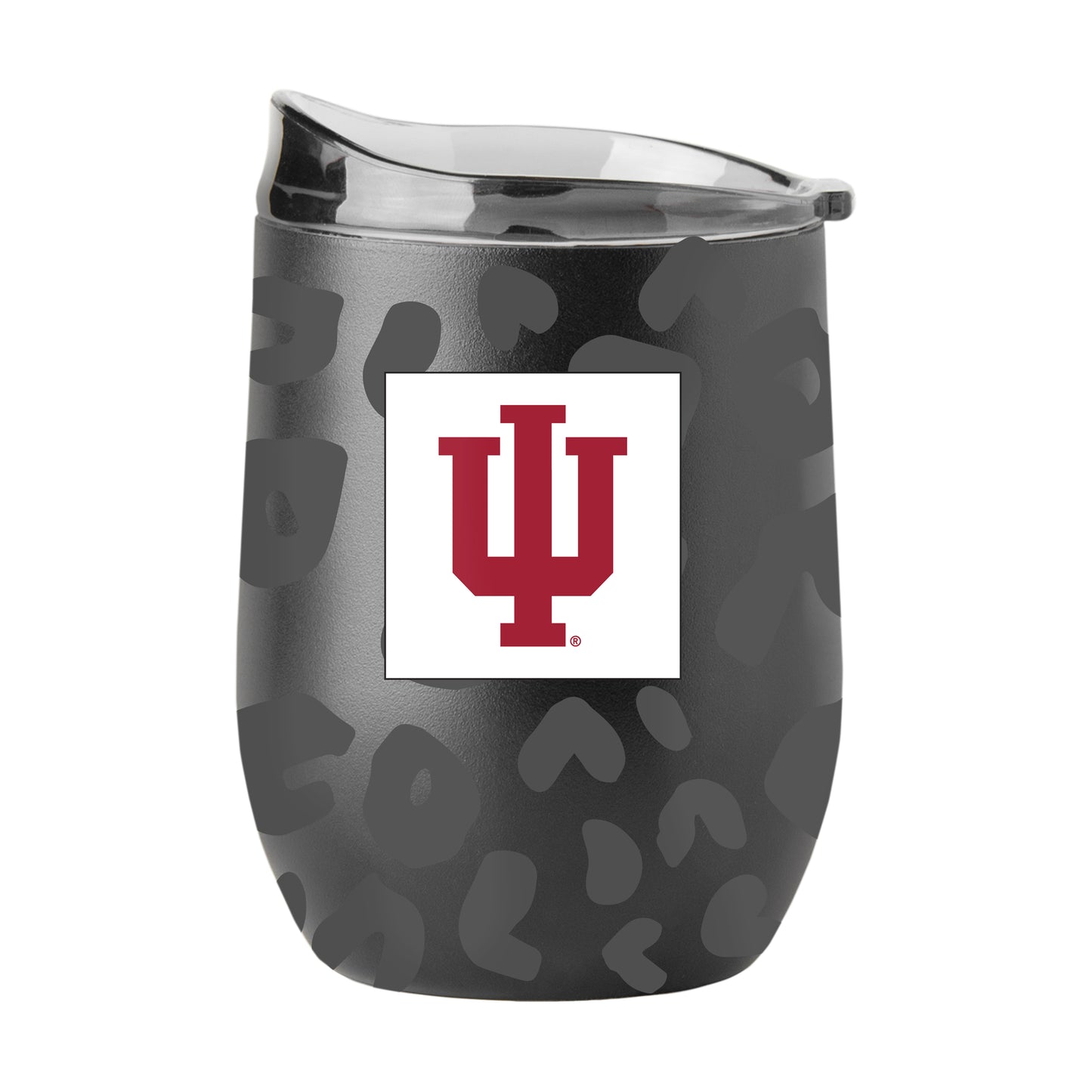 Indiana Leopard 16oz Black Powdercoat Curved Beverage