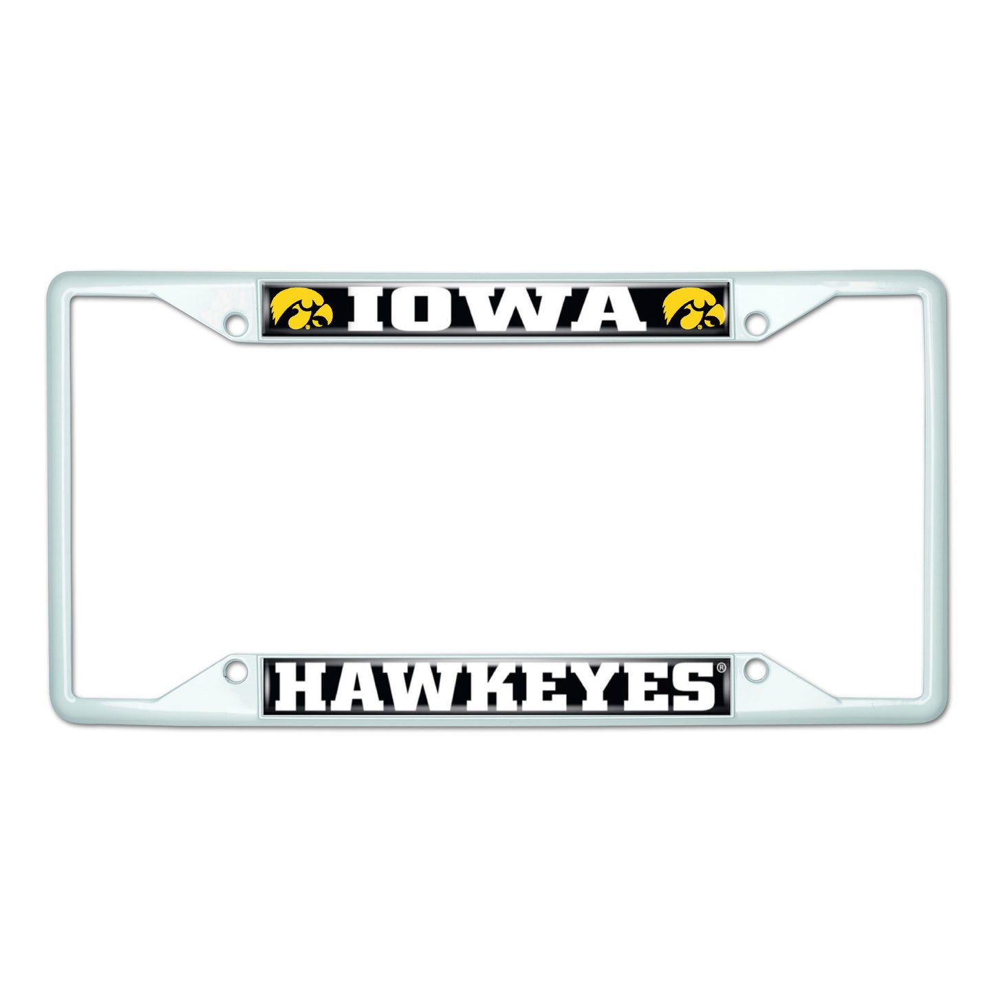 University of Iowa-White License Plate Frame
