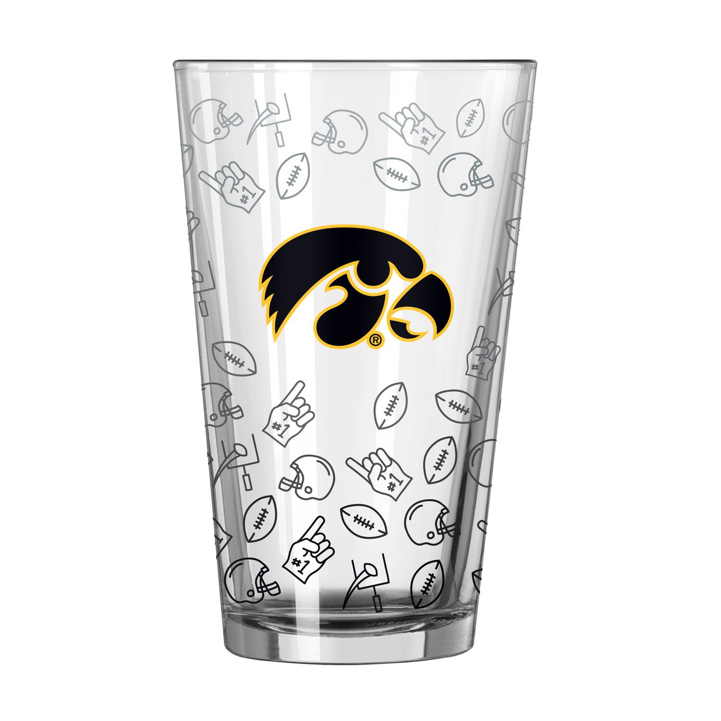 Iowa 16oz Ombre Playmaker Pint Glass