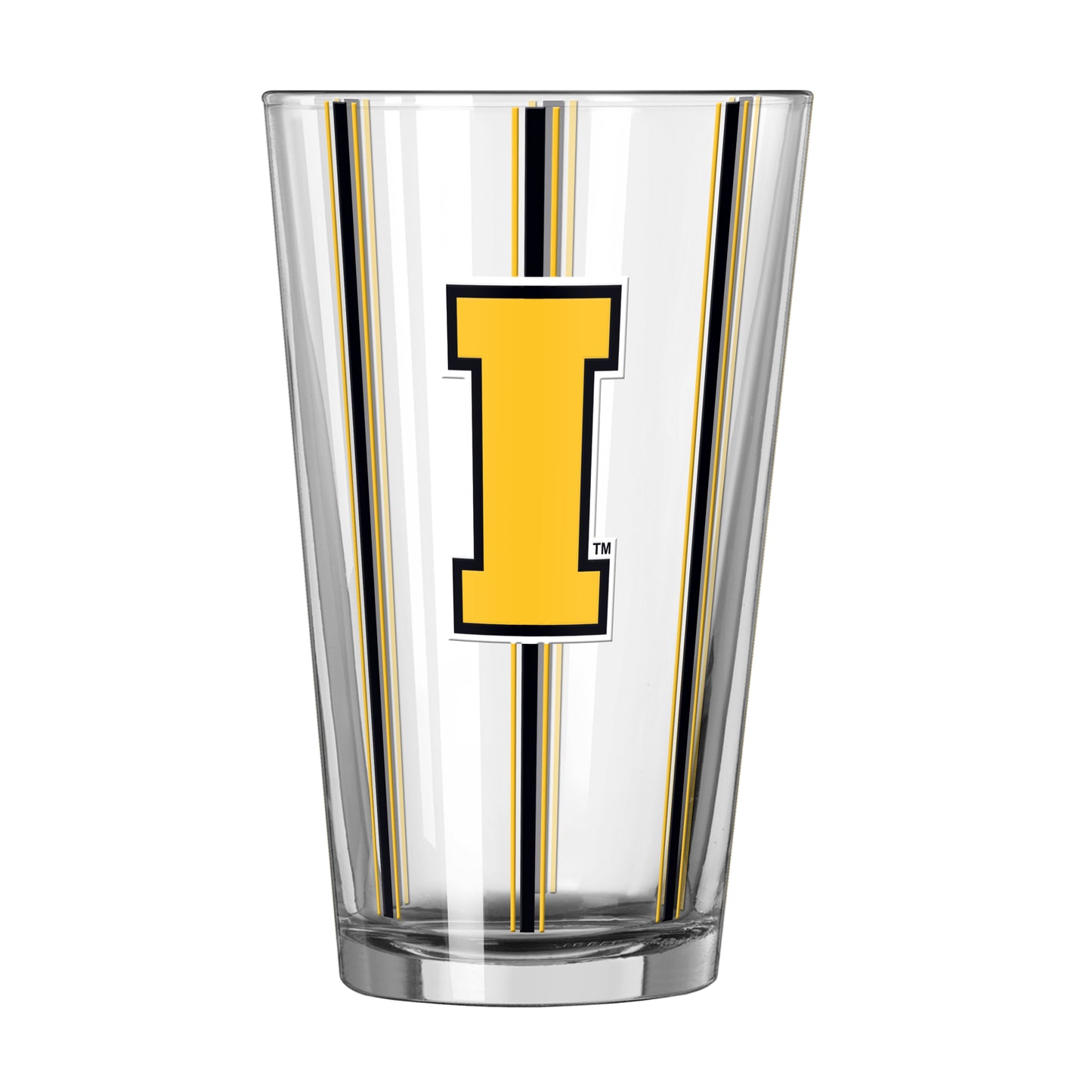 Iowa 16oz Thin Stripe Pint Glass