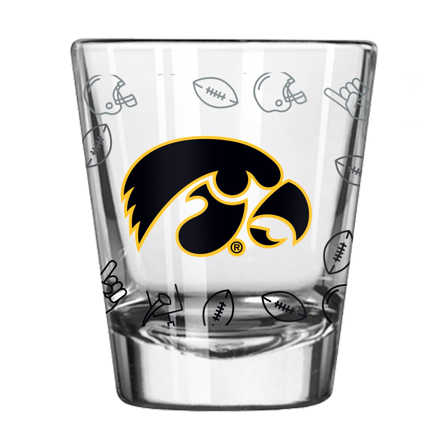 Iowa 2oz Ombre Playmaker Shot Glass