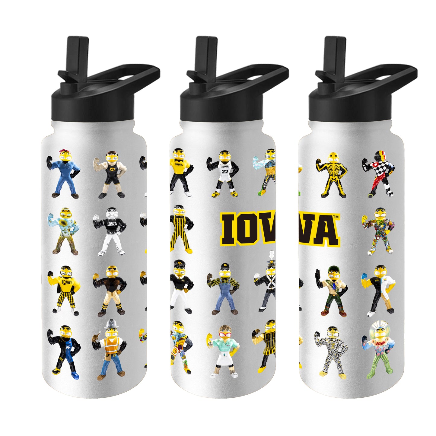 Iowa 34oz Multiple Herkys Quencher Bottle