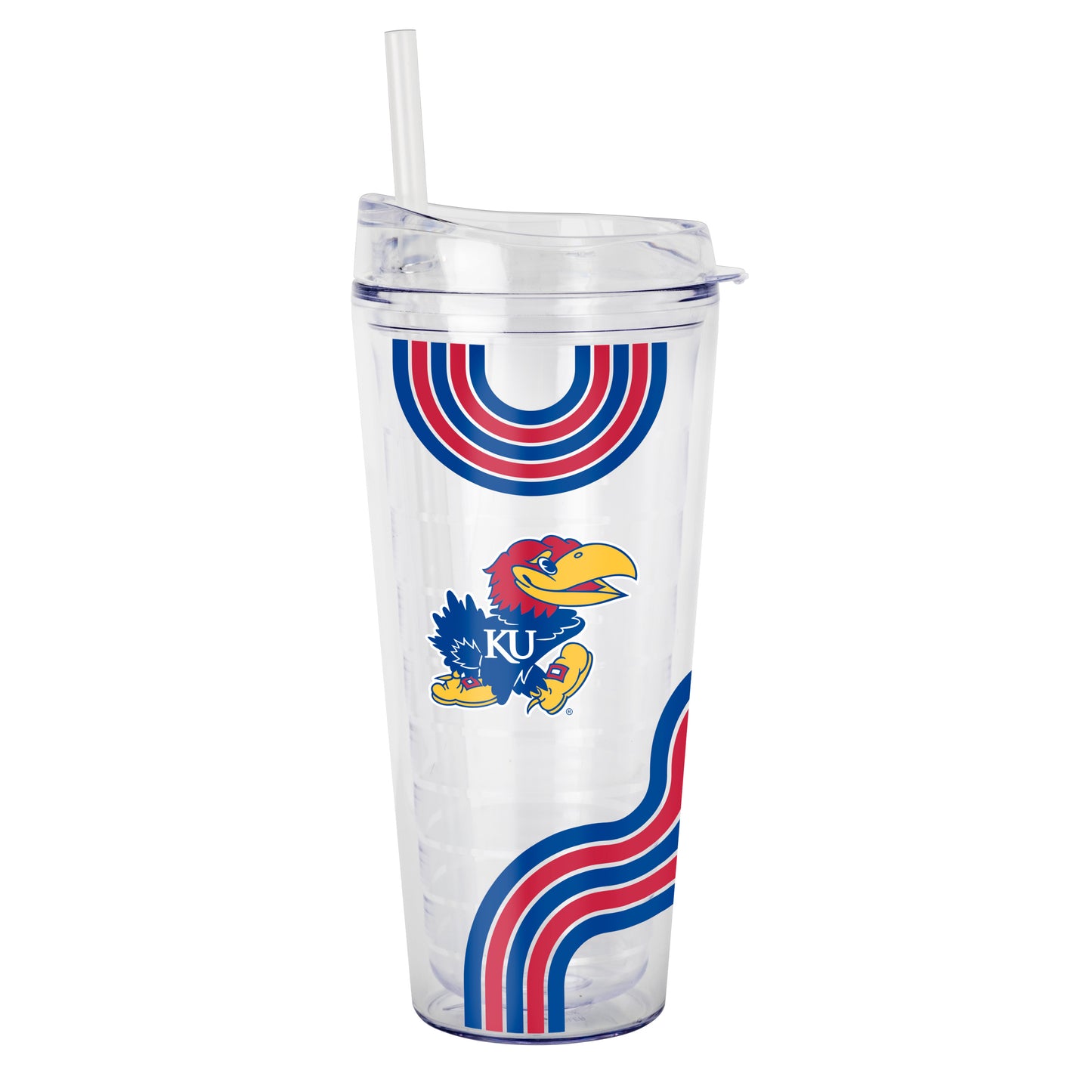 Kansas 22oz Waves Dbl Wall Clear Tumbler