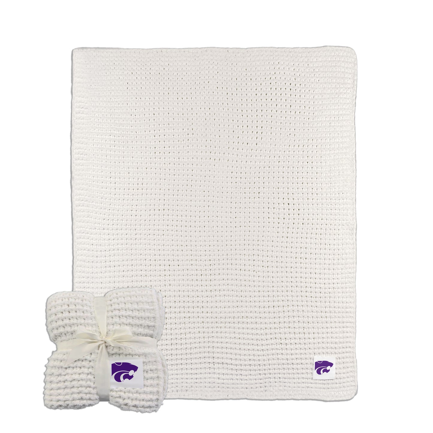 Kansas State Cable Knit Throw 50x60