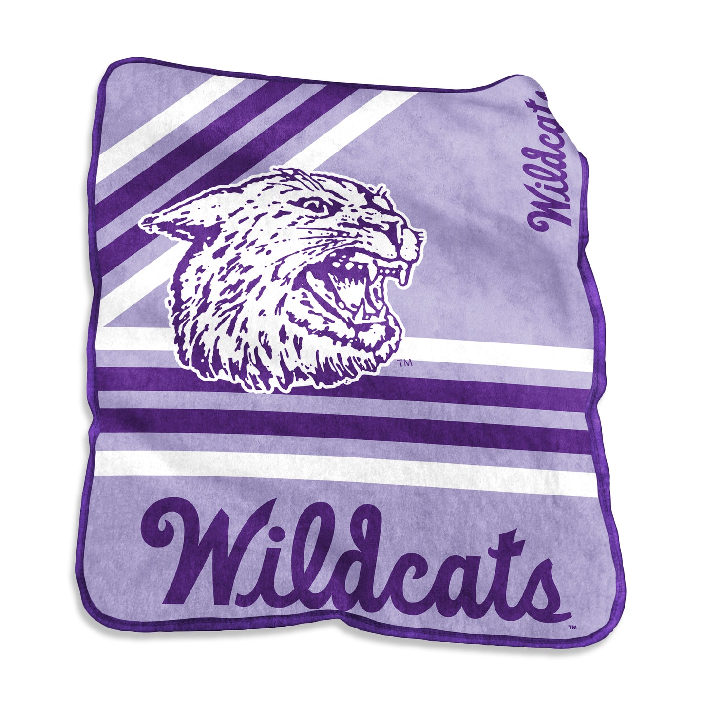 Kansas State Vault Lavender Raschel Throw