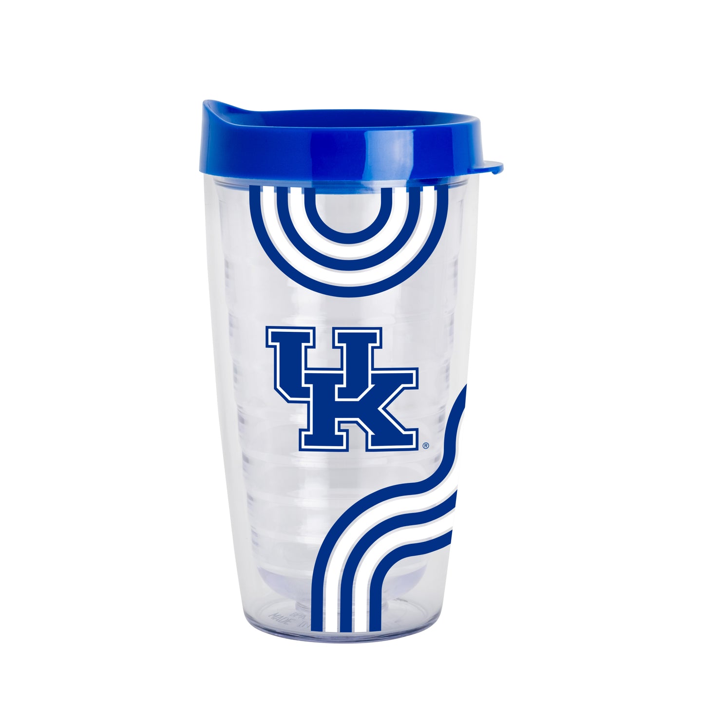 Kentucky 16oz Waves Dbl Wall Clear Tumbler