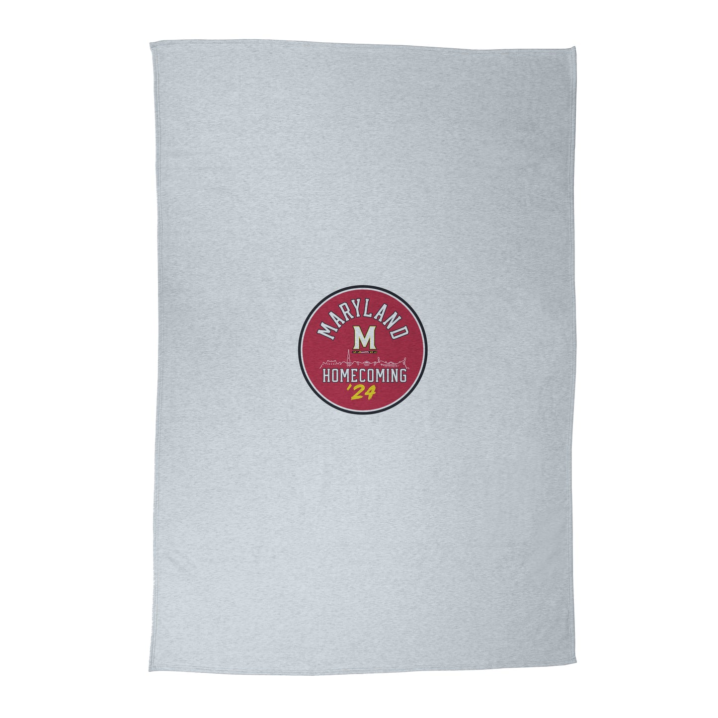 Maryland 2024 Homecoming Athletic Gray Sublimated Sweatshirt Blanket