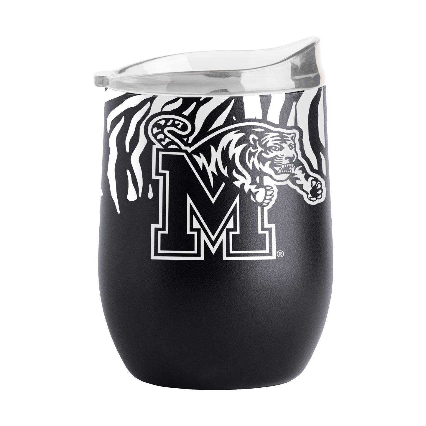 Memphis 16oz Tiger Stripe Black Powder Coat Curved Bev