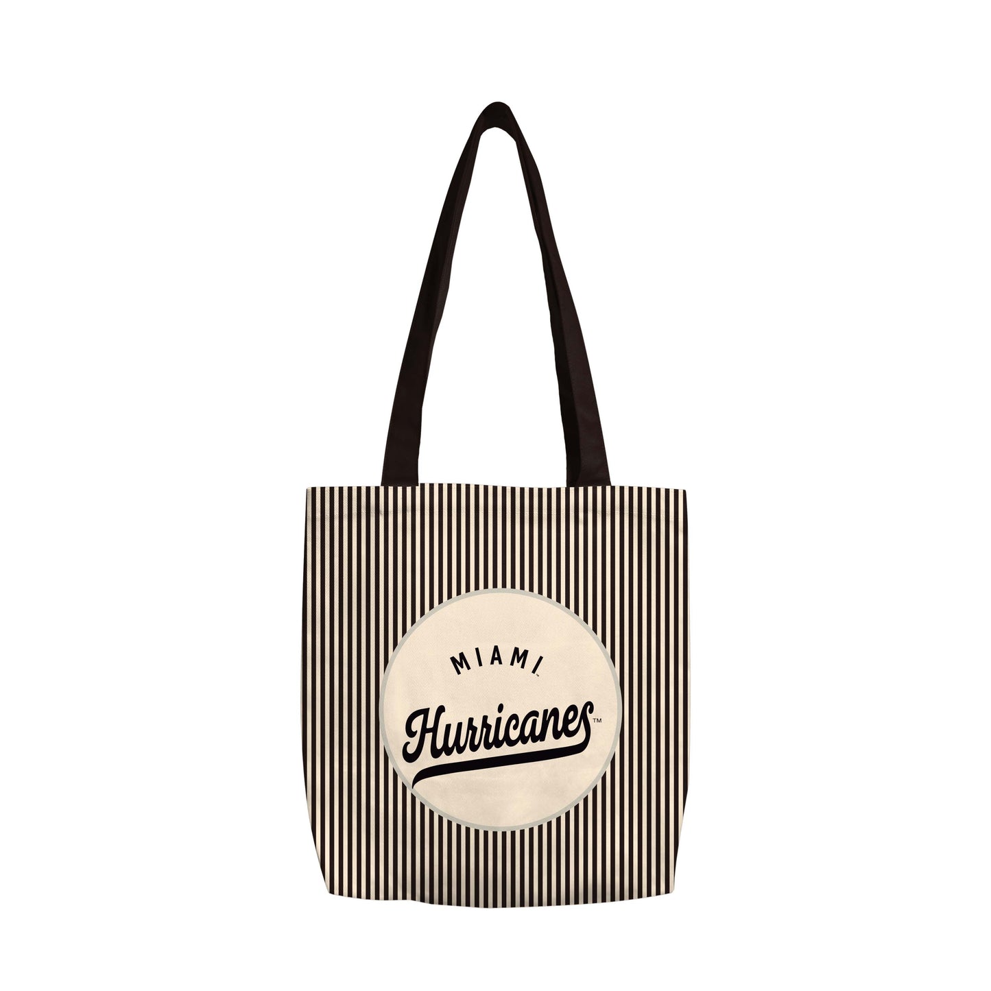 Miami Hurricanes Classic Black Canvas Tote