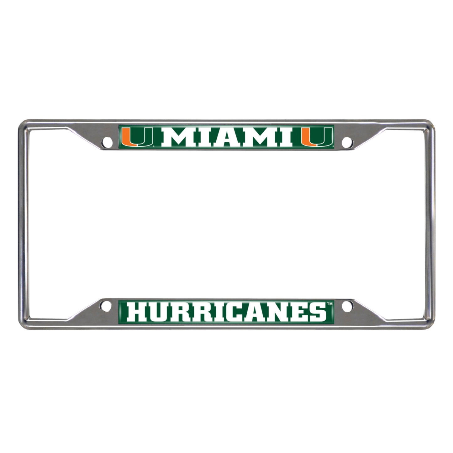 University of Miami Chrome License Plate Frame
