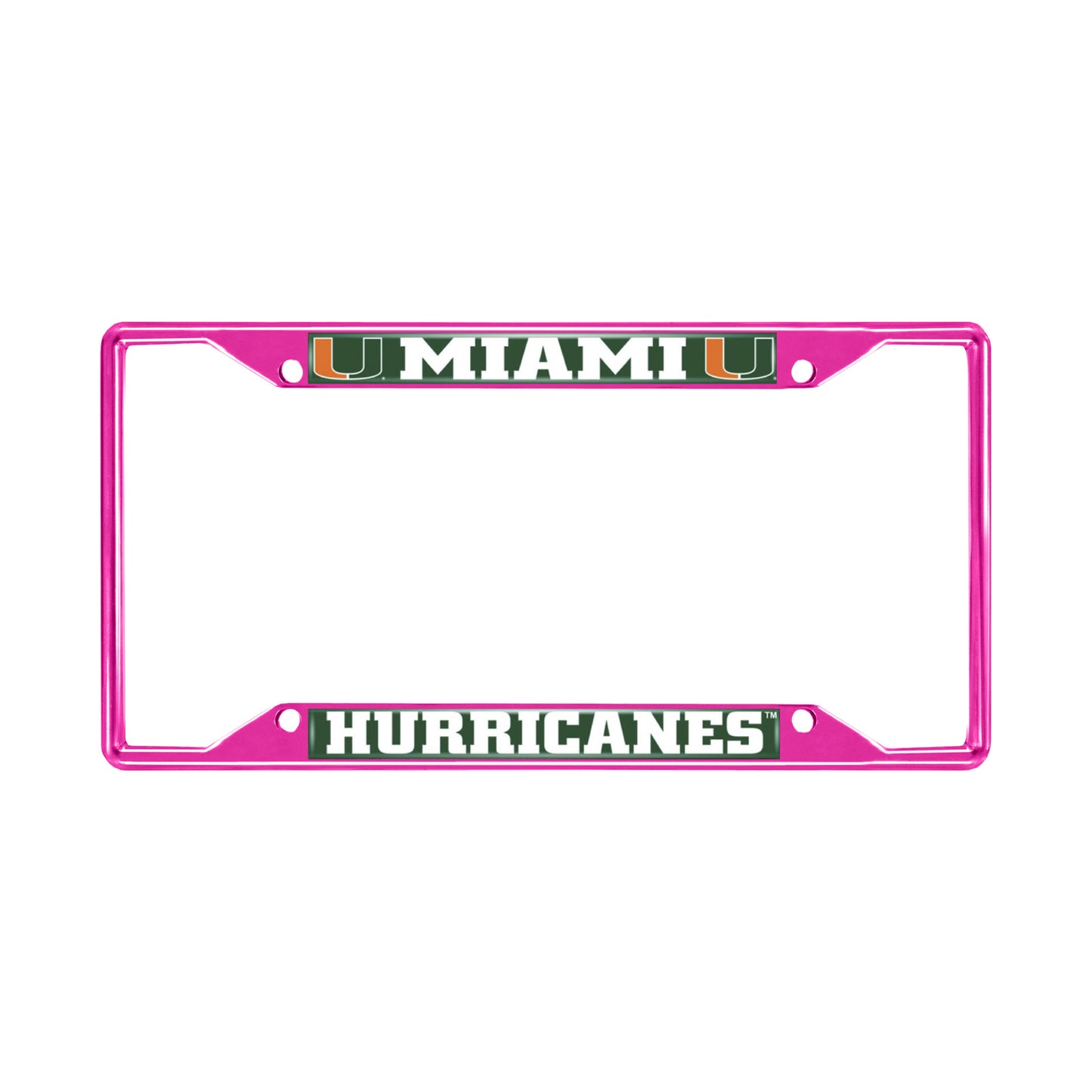 University of Miami Pink License Plate Frame