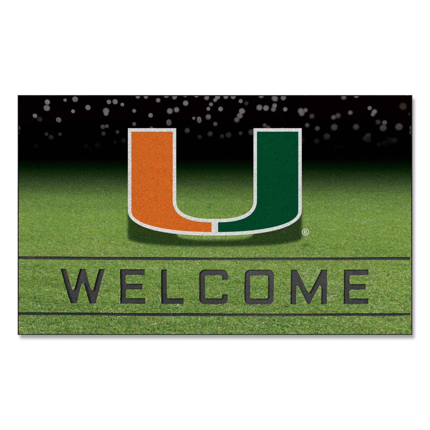 University of Miami Hurricanes Crumb Rubber Door Mat