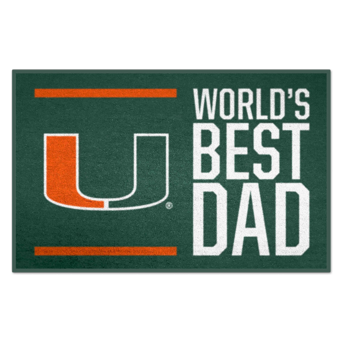 University of Miami Hurricanes Starter Mat - World's Best Dad