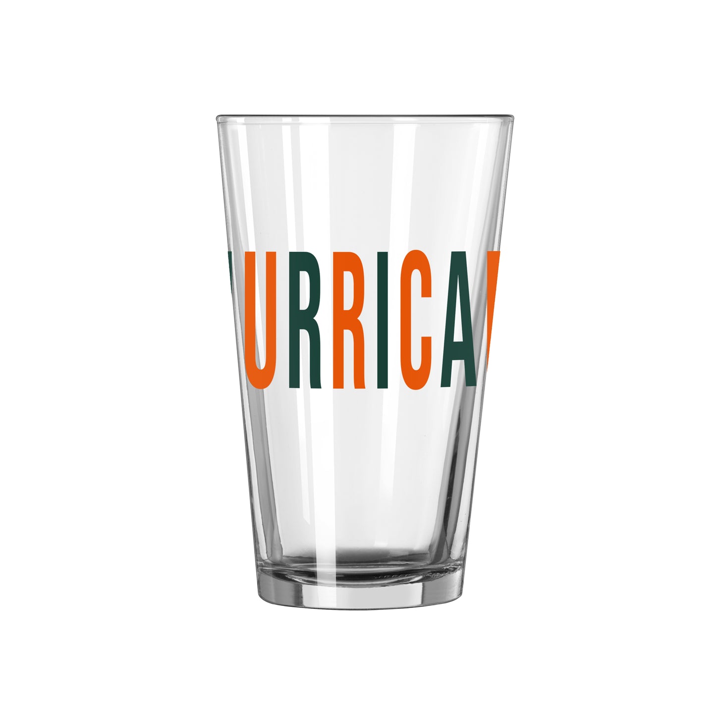 Miami Hurricanes 16oz Overtime Pint Glass