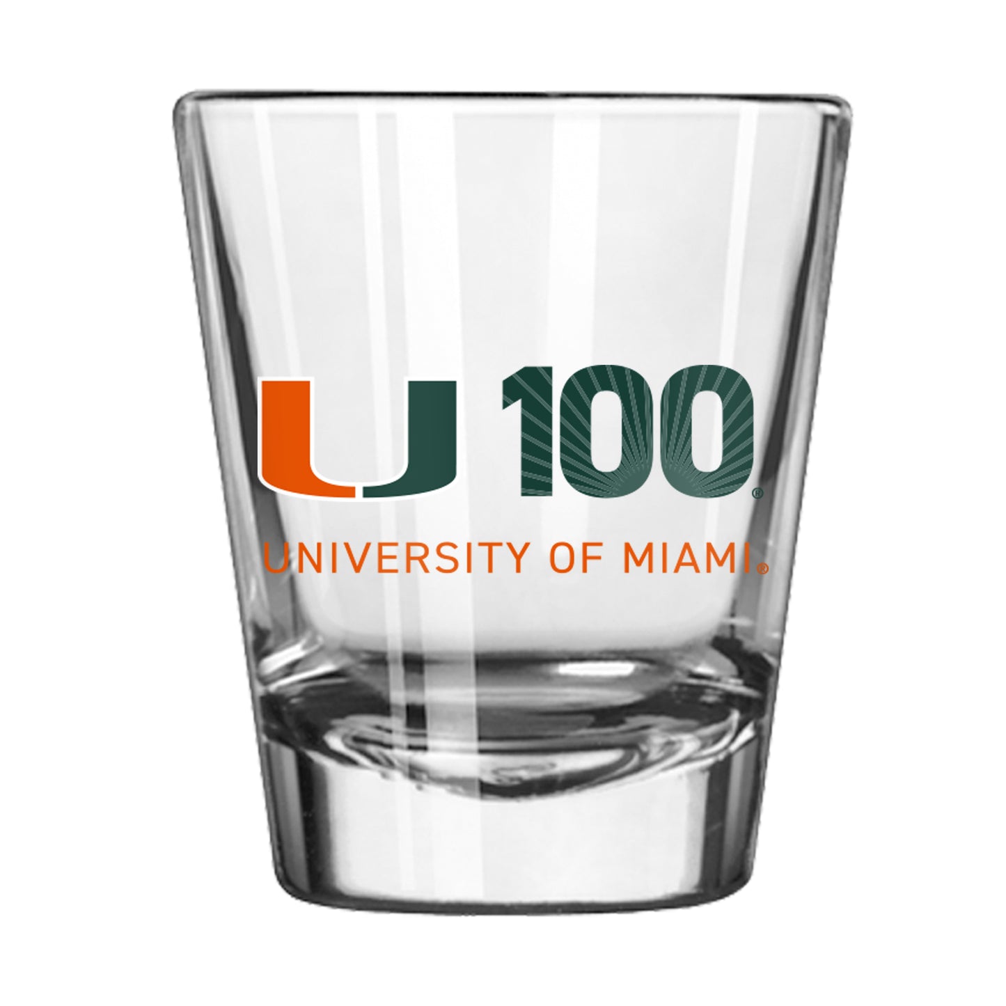Miami Hurricanes 2oz Centennial Shot Glass