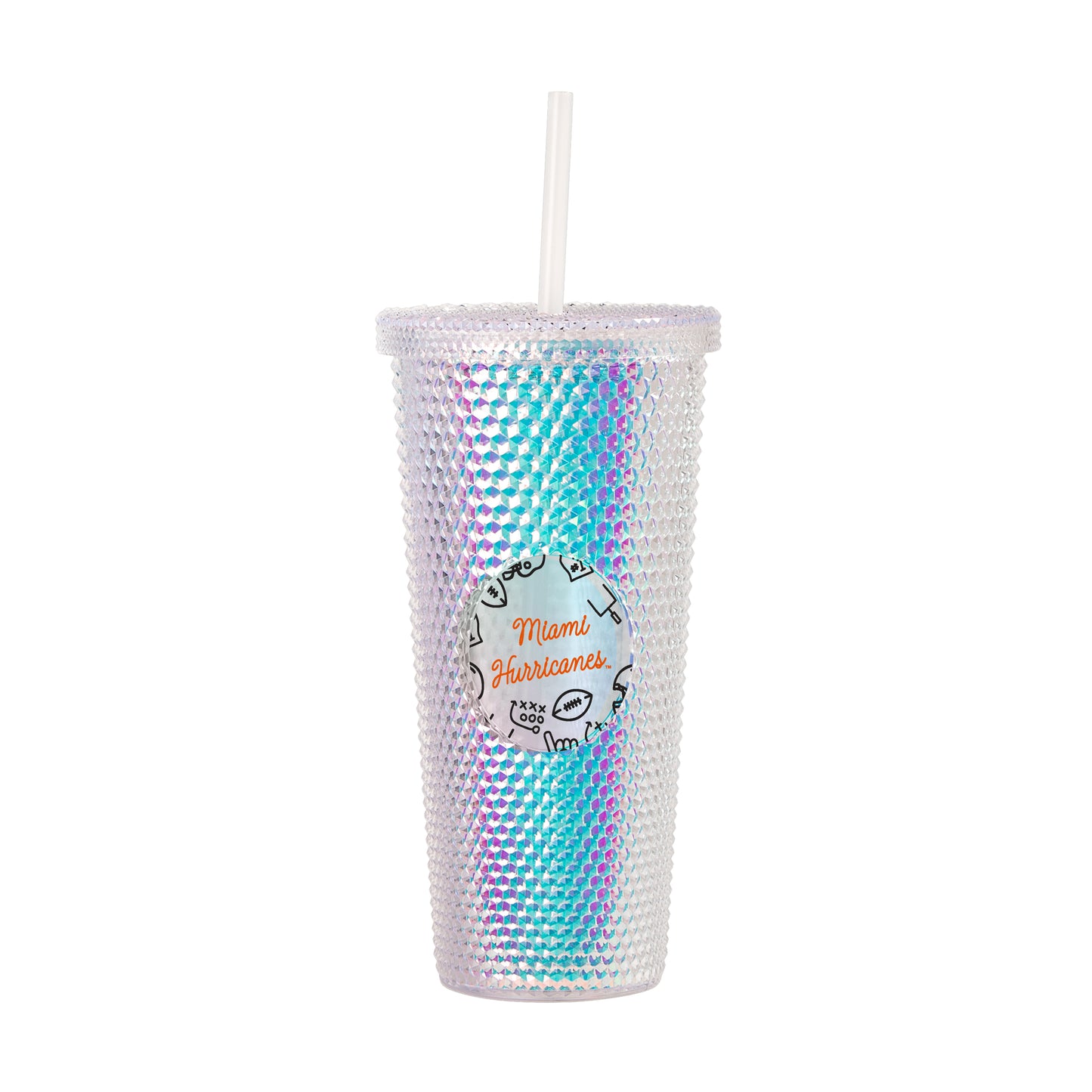 Miami Hurricanes 24oz Playmaker Iridescent Stud Tumbler