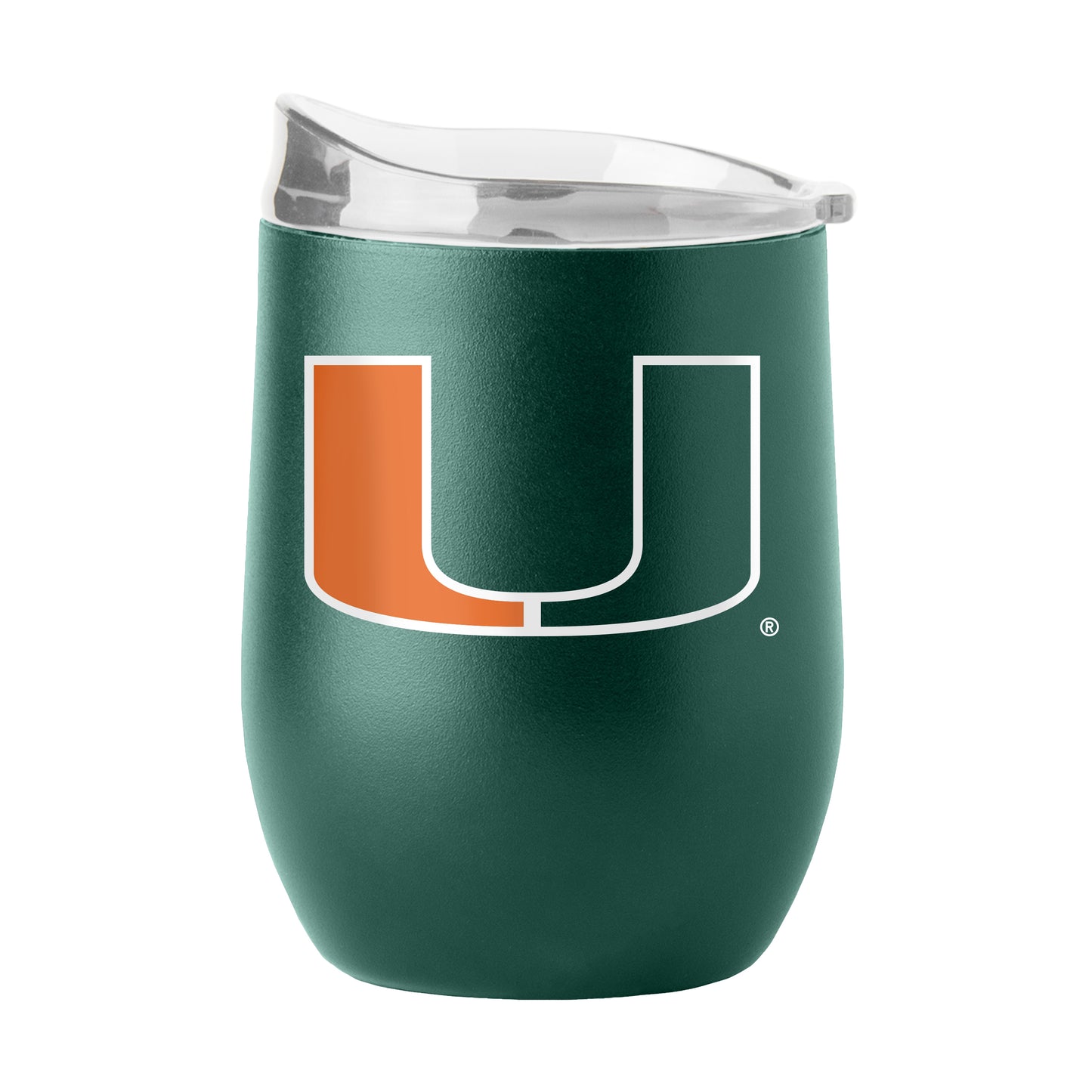 Miami Hurricanes 16oz Flipside Powder Coat Curved Beverage