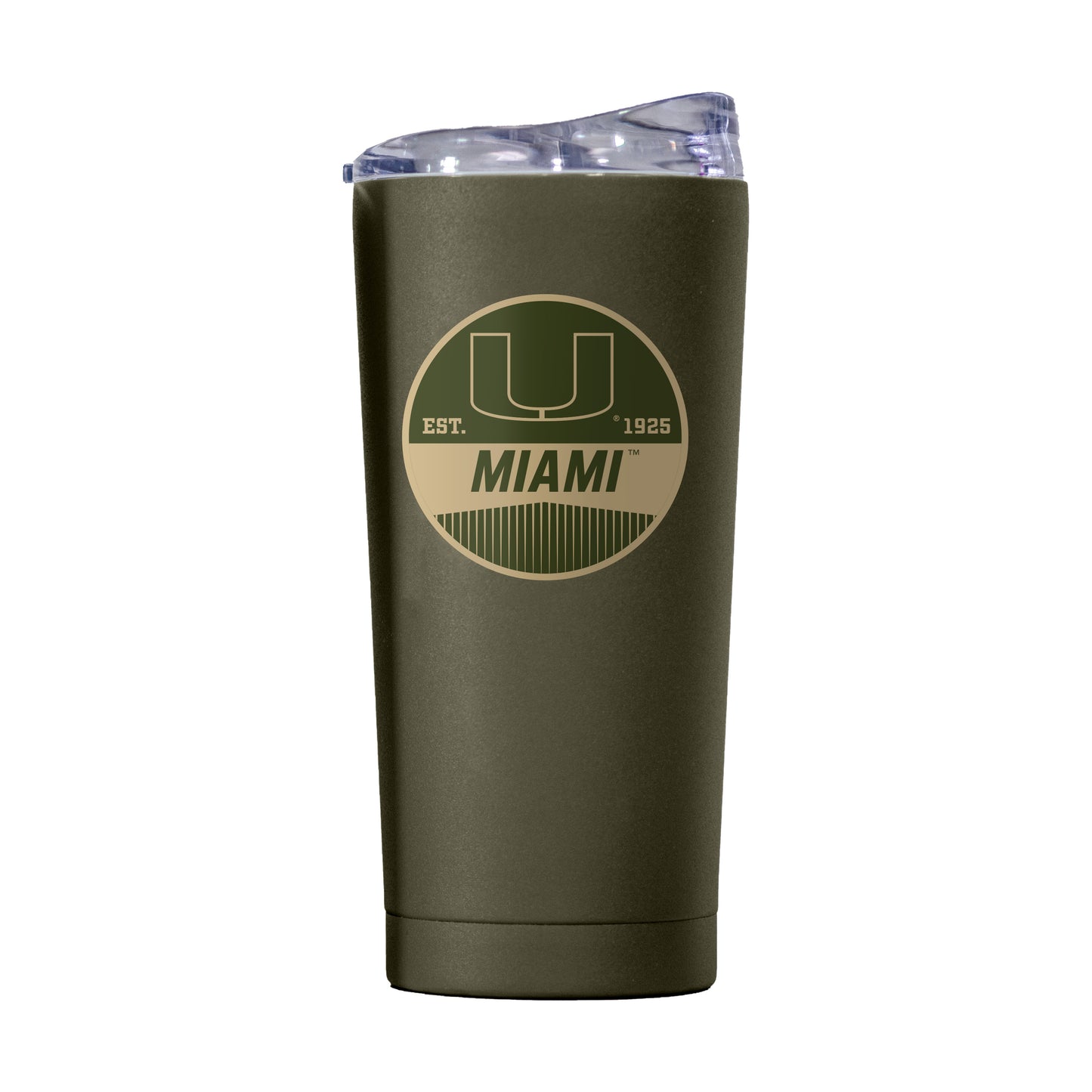 Miami Hurricanes 20oz Badge Powder Coat Tumbler