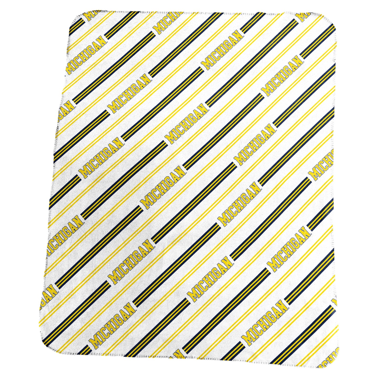 Michigan Classic Vertical Stripe Fleece Throw