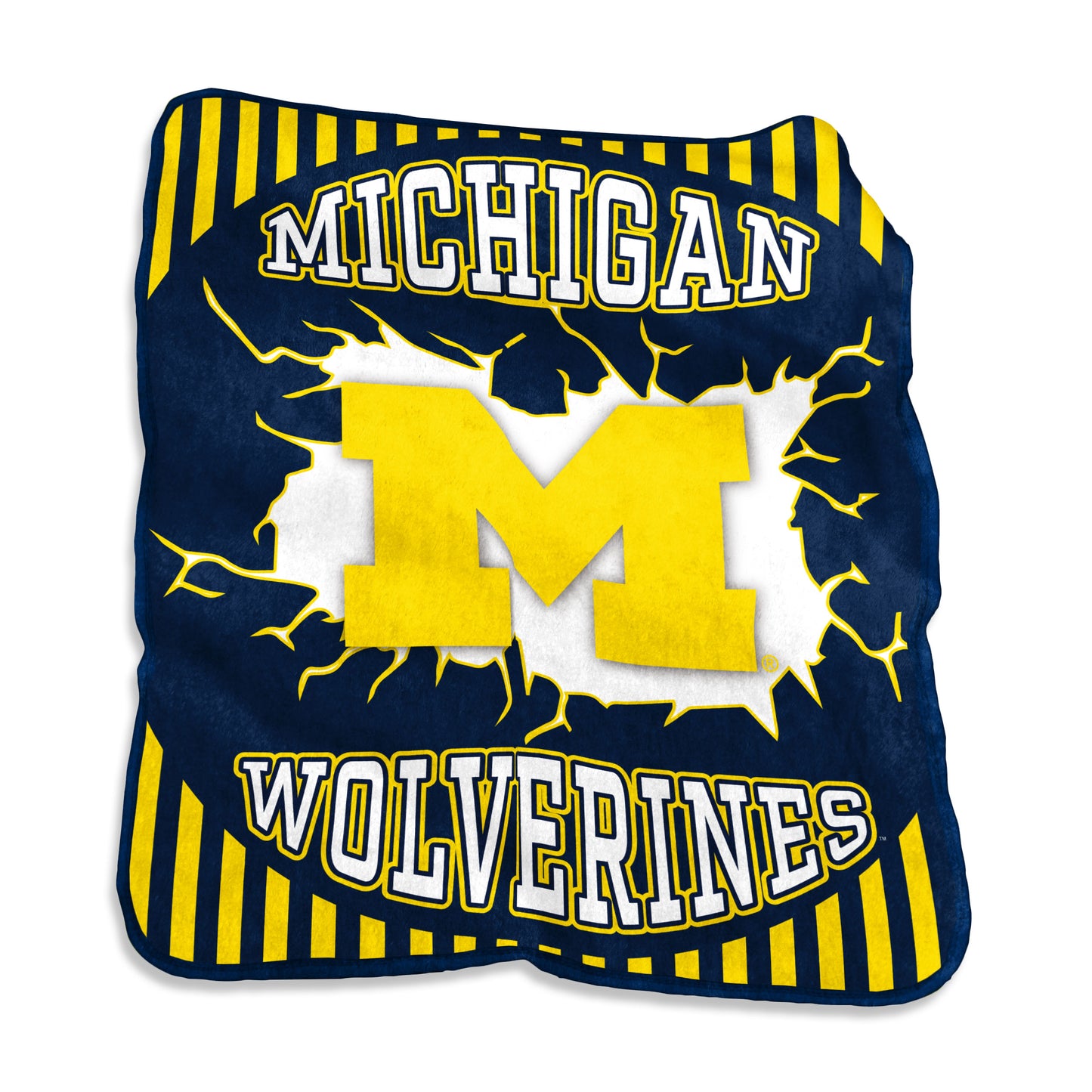 Michigan Lightning Raschel Throw
