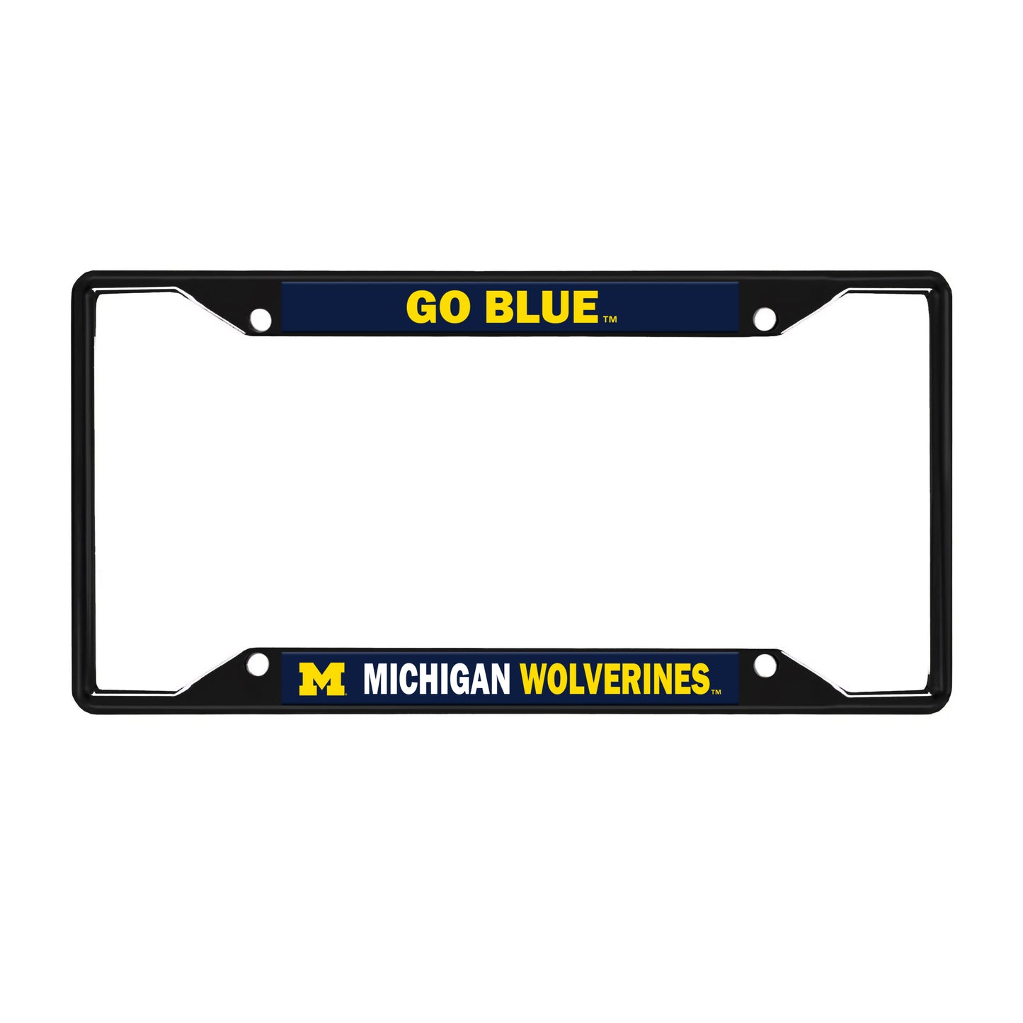 Michigan License Black Trinity Plate Frame