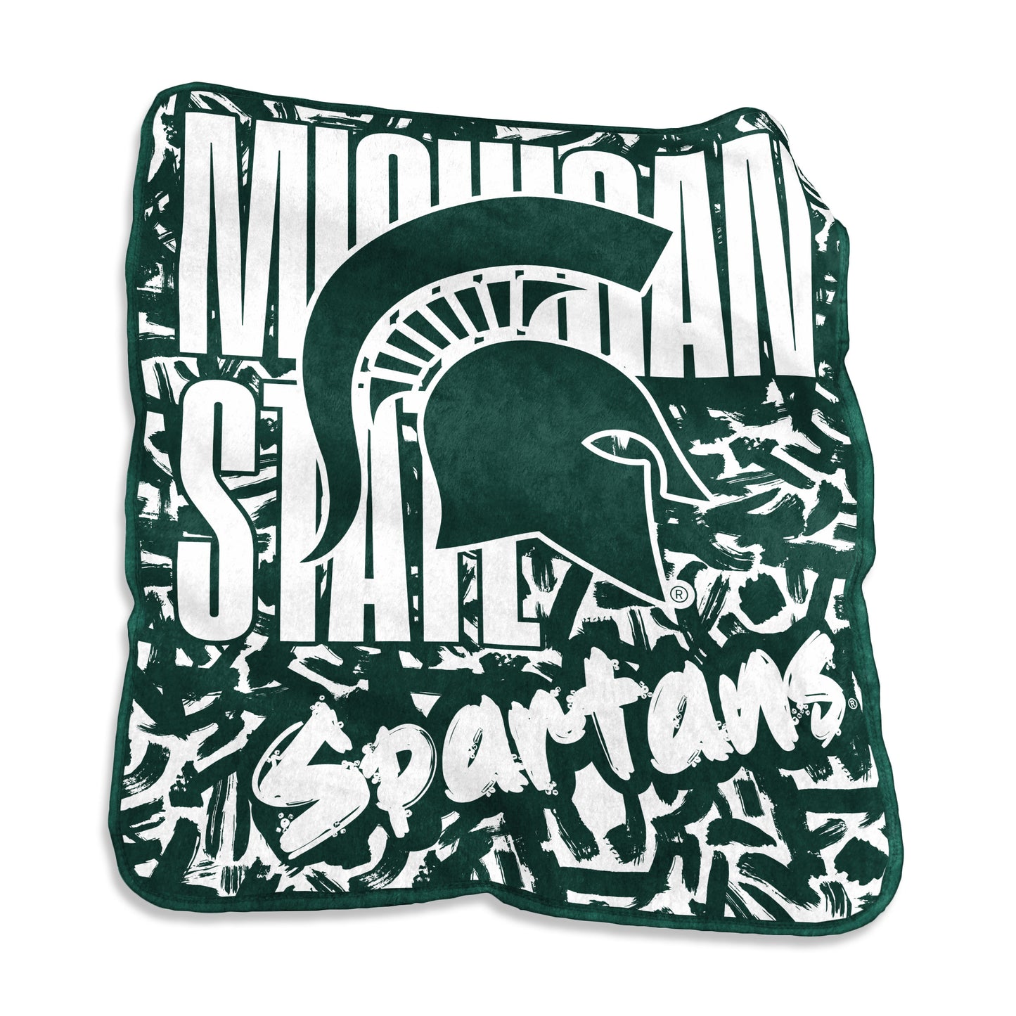 Michigan State Raschel Dunhams 2025 Stroke Design Throw