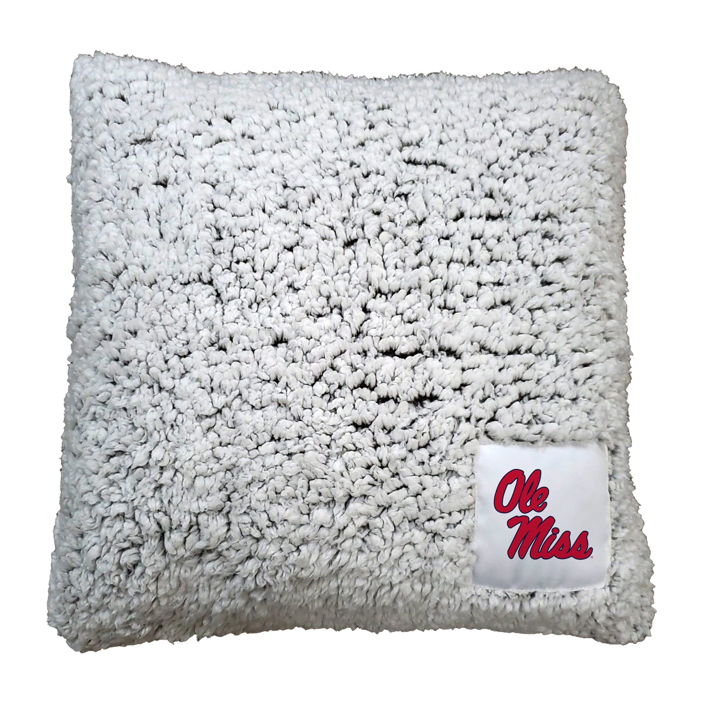 Ole Miss M Lockup Frosty Throw Pillow