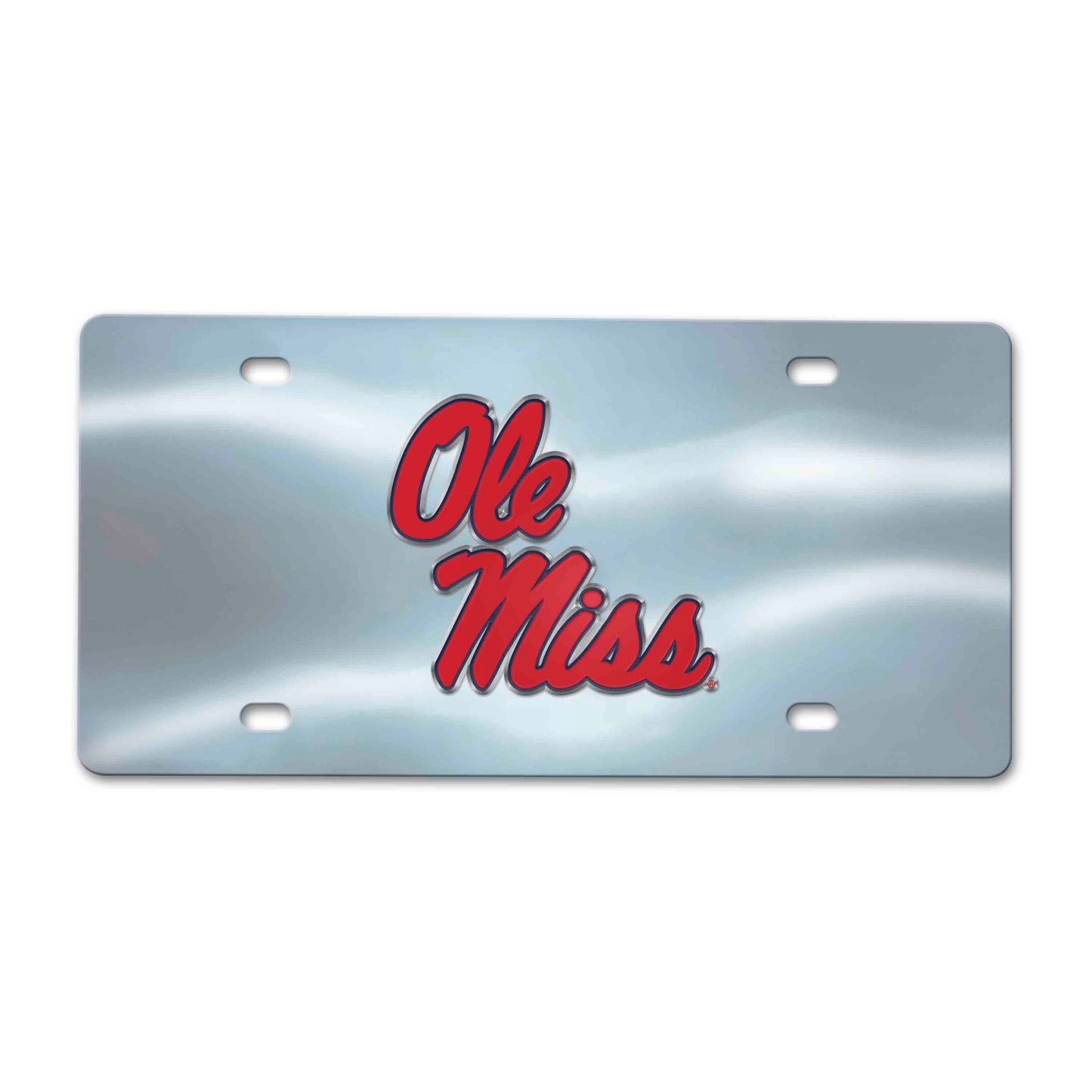University of Mississippi Chrome Diecast License Plate