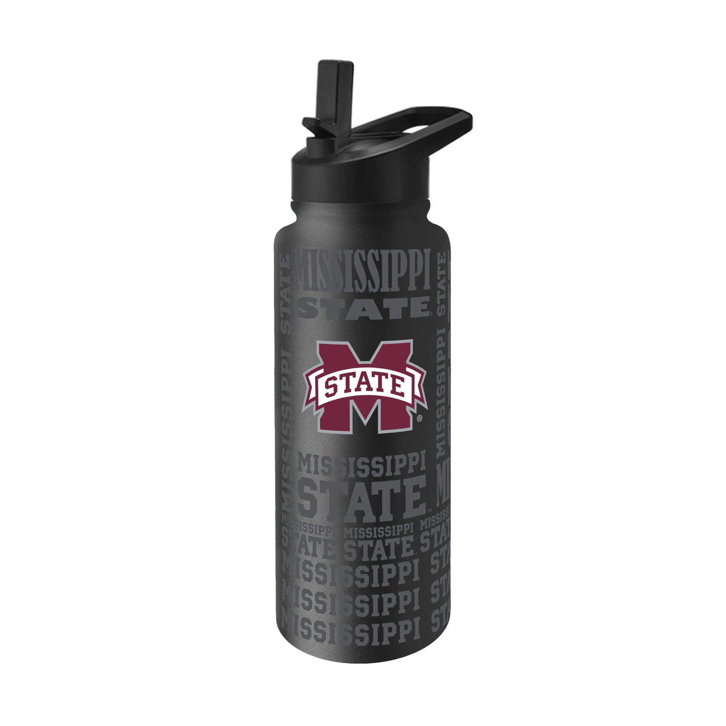 Mississippi State 34oz Black Replay Quencher Bottle