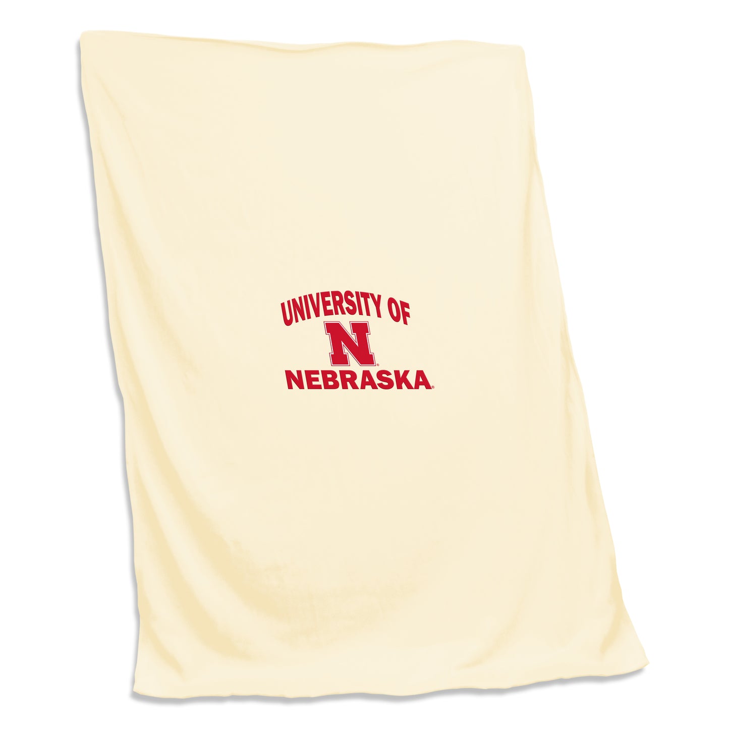 Nebraska Oatmeal Screened Sweatshirt Blanket