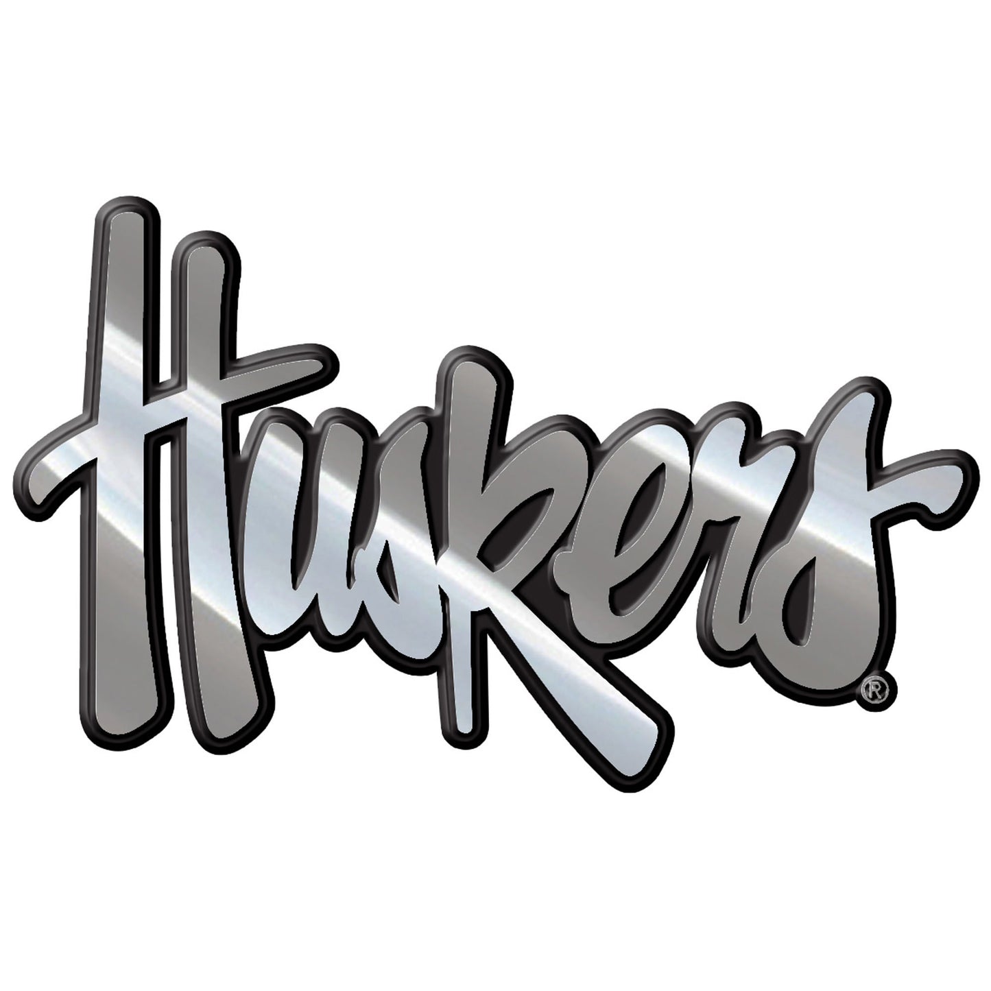 University of Nebraska Plastic Chrome Emblem