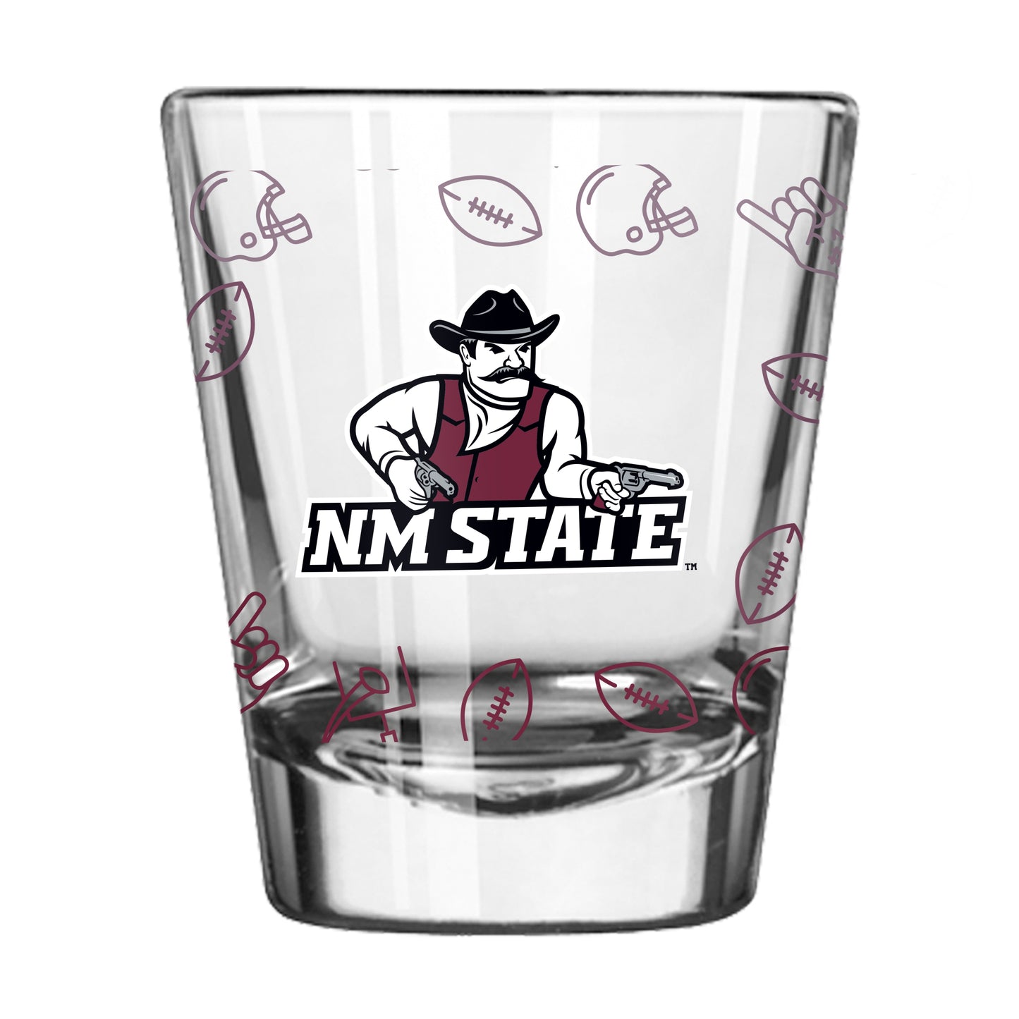 New Mexico State 2oz Ombre Playmaker Shot Glass