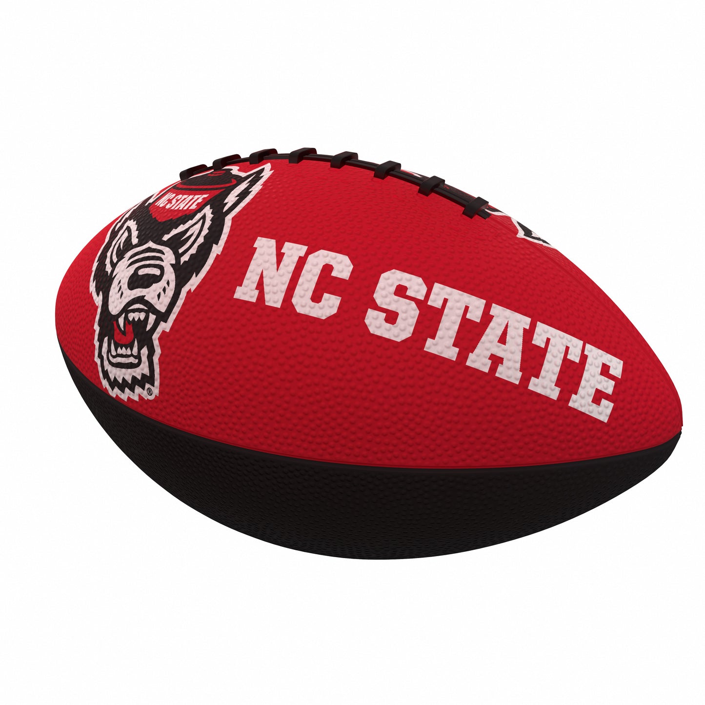 NC State Combo Logo Junior-Size Rubber Football