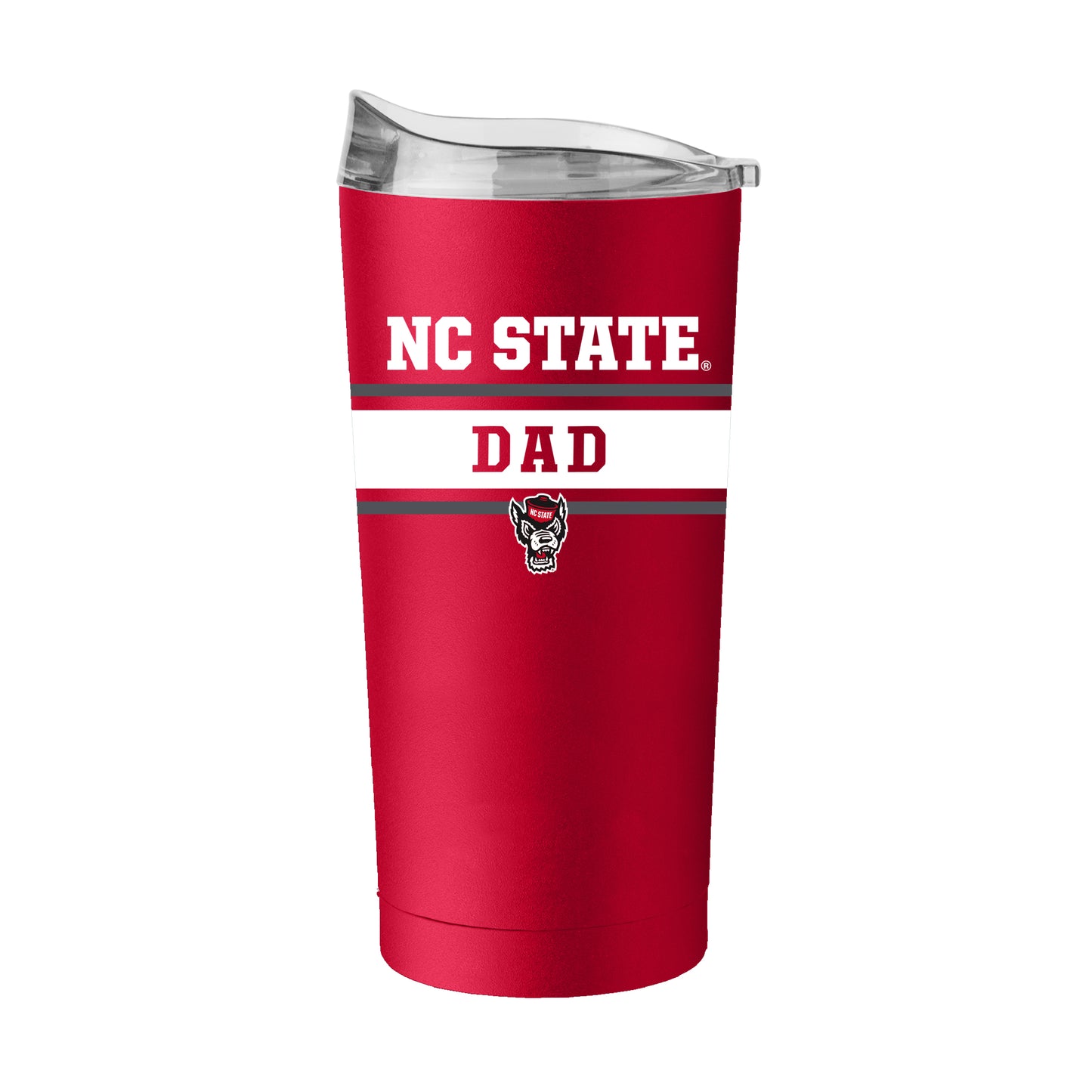 NC State Dad Red 20oz Powder Coat Tumbler