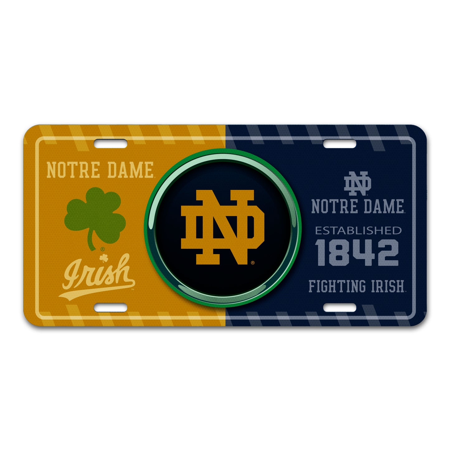 Notre Dame Embossed Metal License Plate